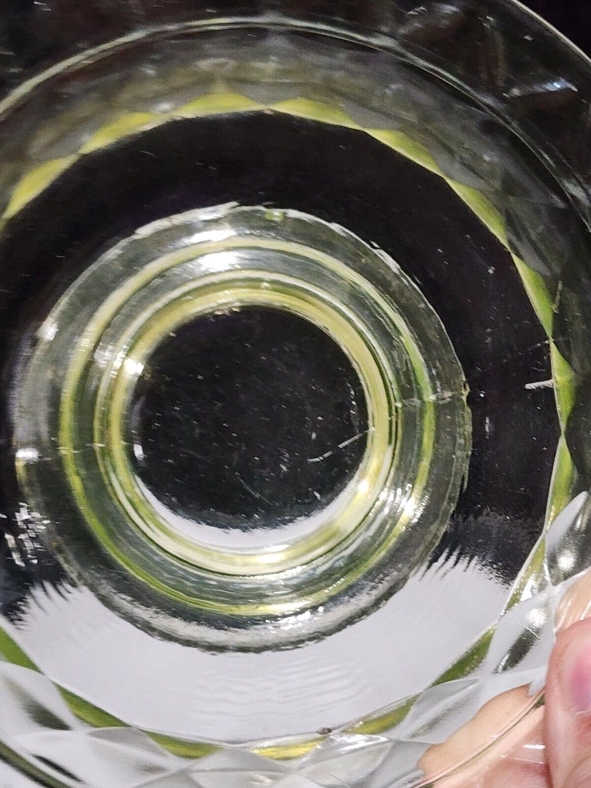1800s Bryce Brothers Yellow Uranium Glass Compote