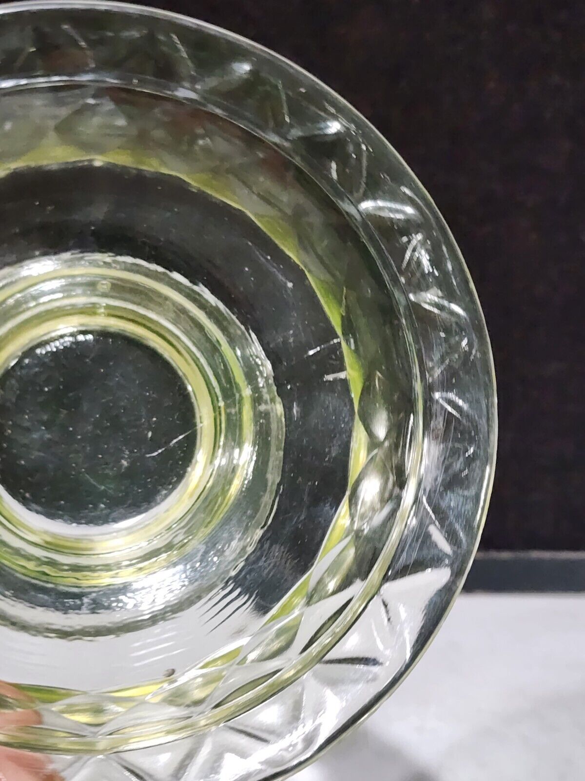 1800s Bryce Brothers Yellow Uranium Glass Compote