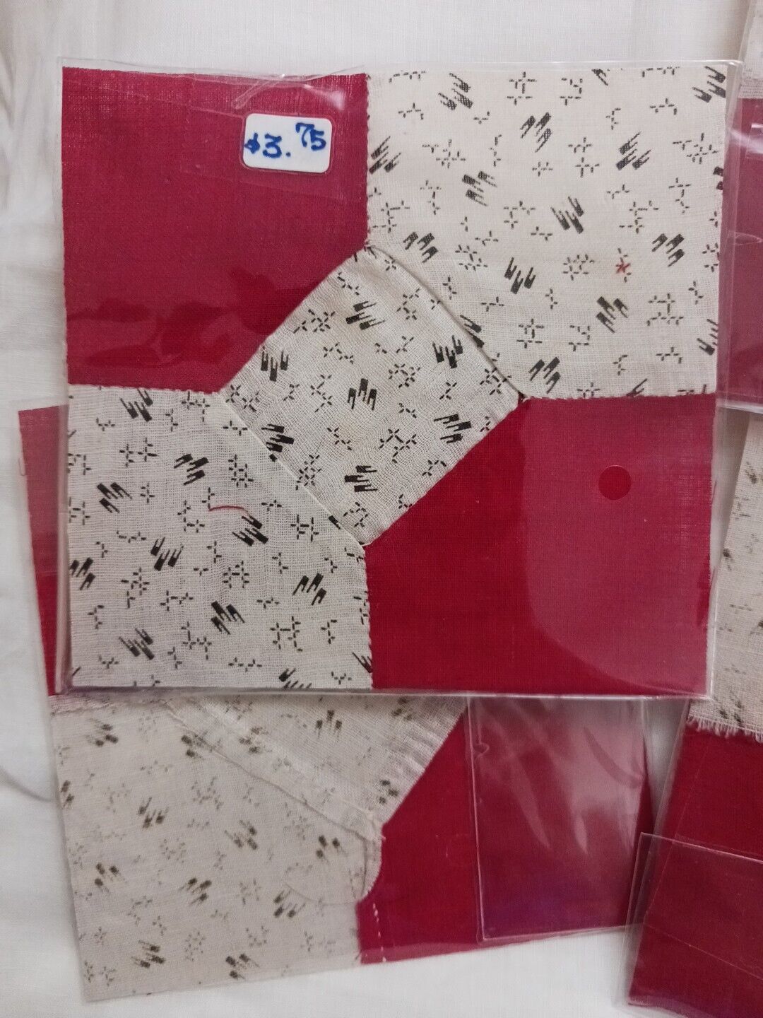 15 Vintage Hand Sewn Orphan Quilt Blocks