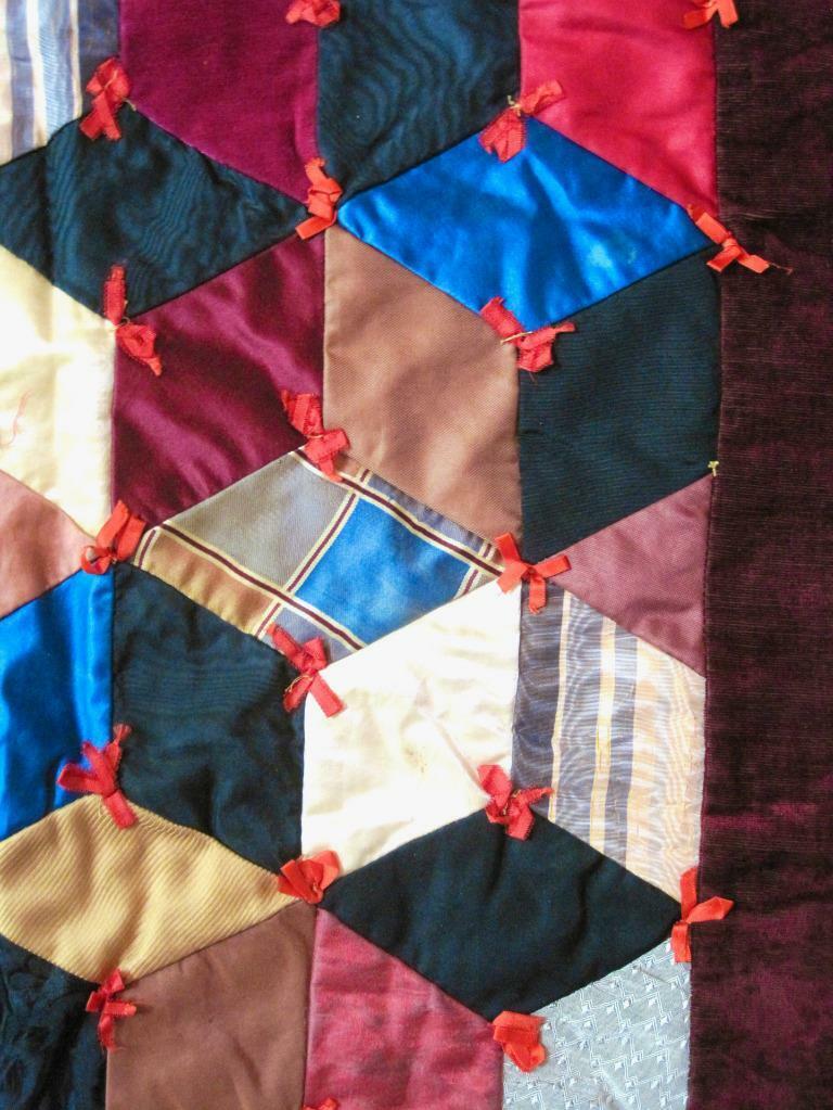 Late 1800s Antique Silk Velvet Crazy Quilt 62x64