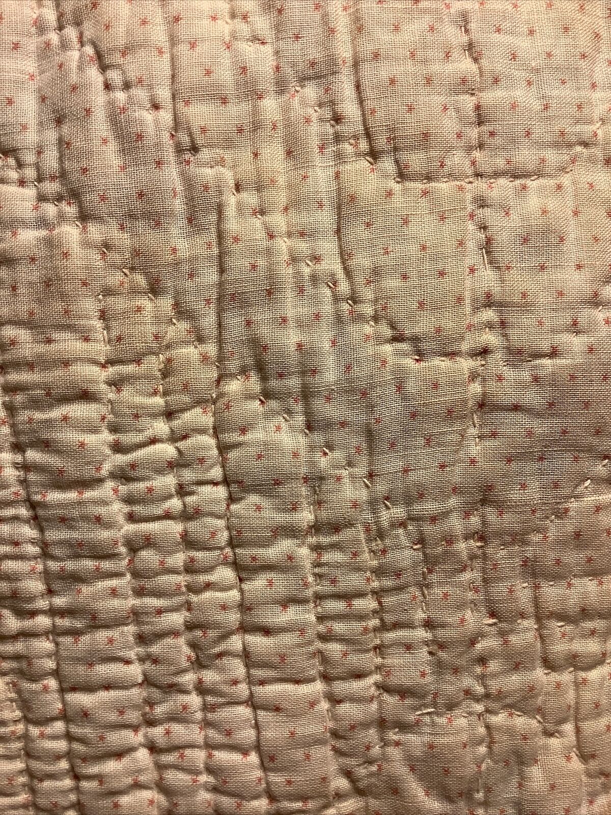Vintage Hand Quilted Patchwork Quilt Piece