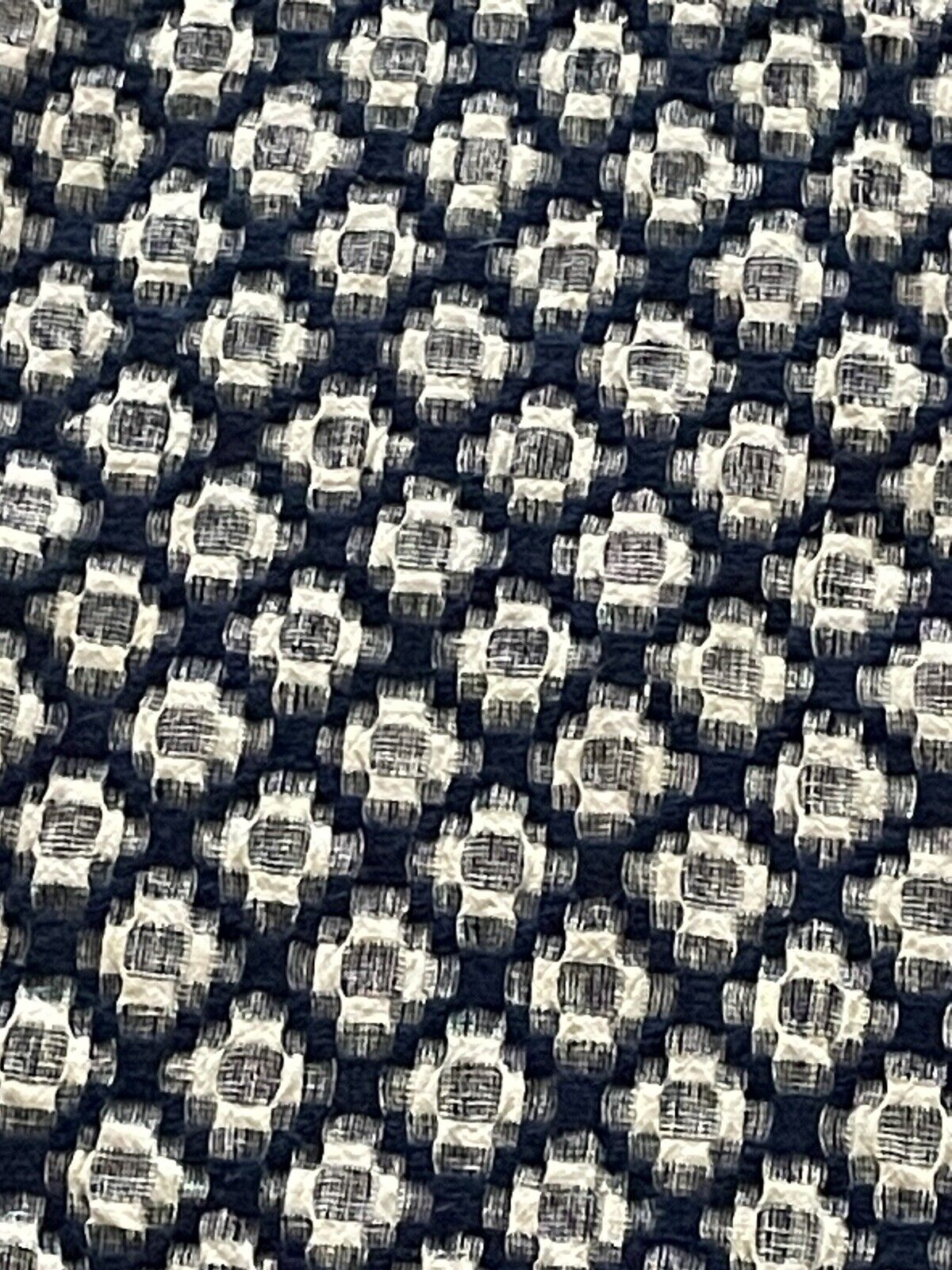 1800s Blue & White Hand Woven Coverlet Quilt