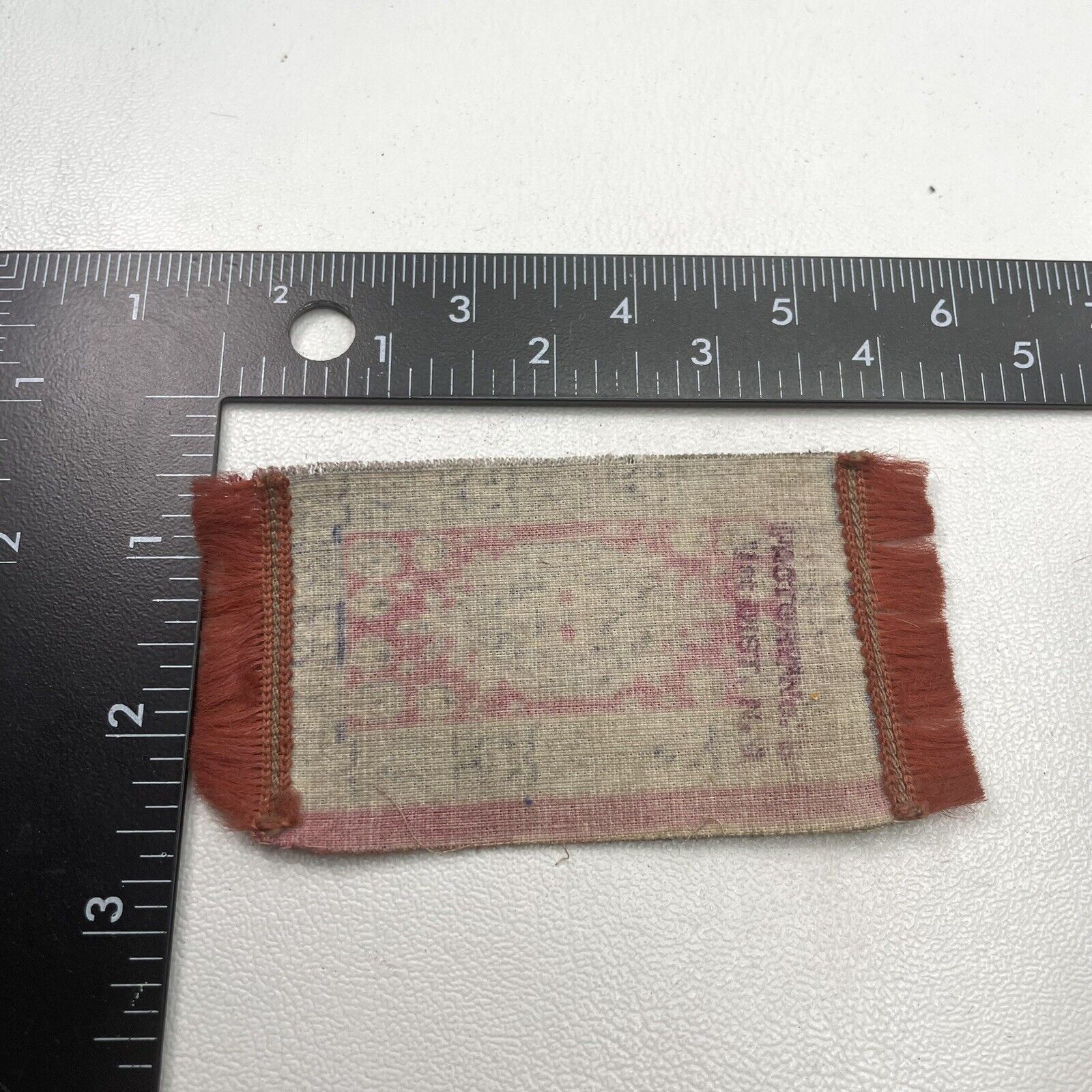 Early 1900s Vintage Tobacco Felt Dollhouse Rug