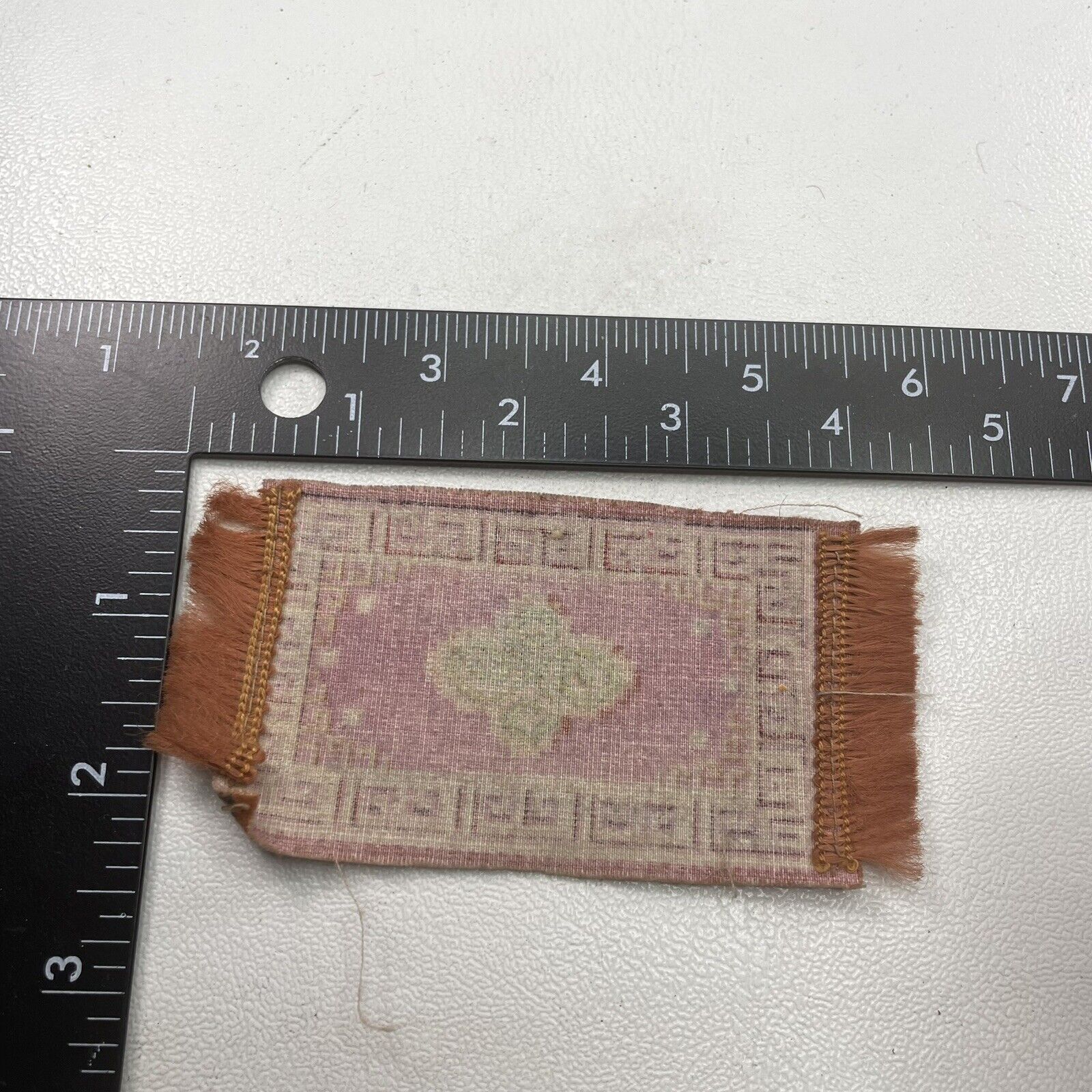 Vintage Early 1900s Tobacco Felt Dollhouse Rug