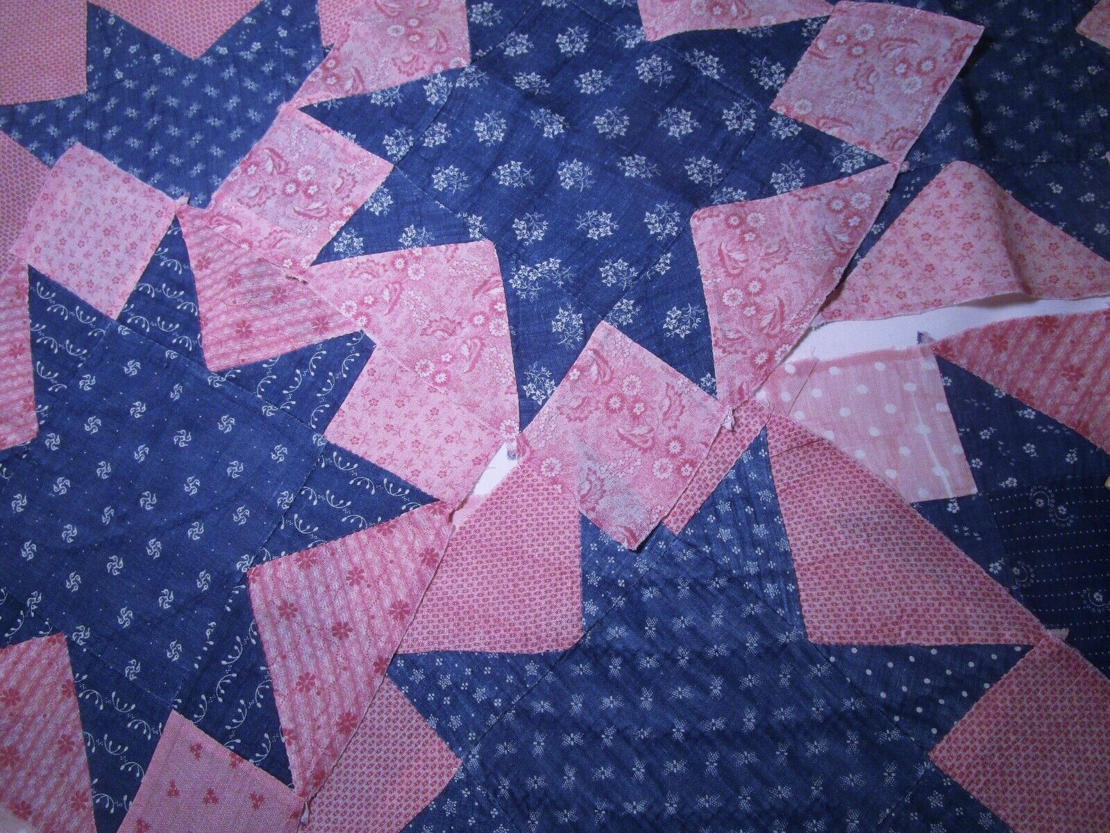 1800s Hand Sewn Antique Quilt Block Set 12 pcs