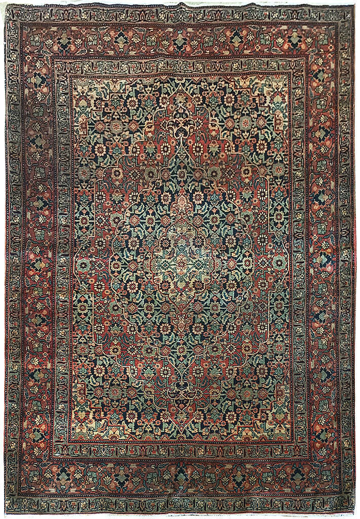 Authentic 1900s Persian Lavaar Rug 4' x 6
