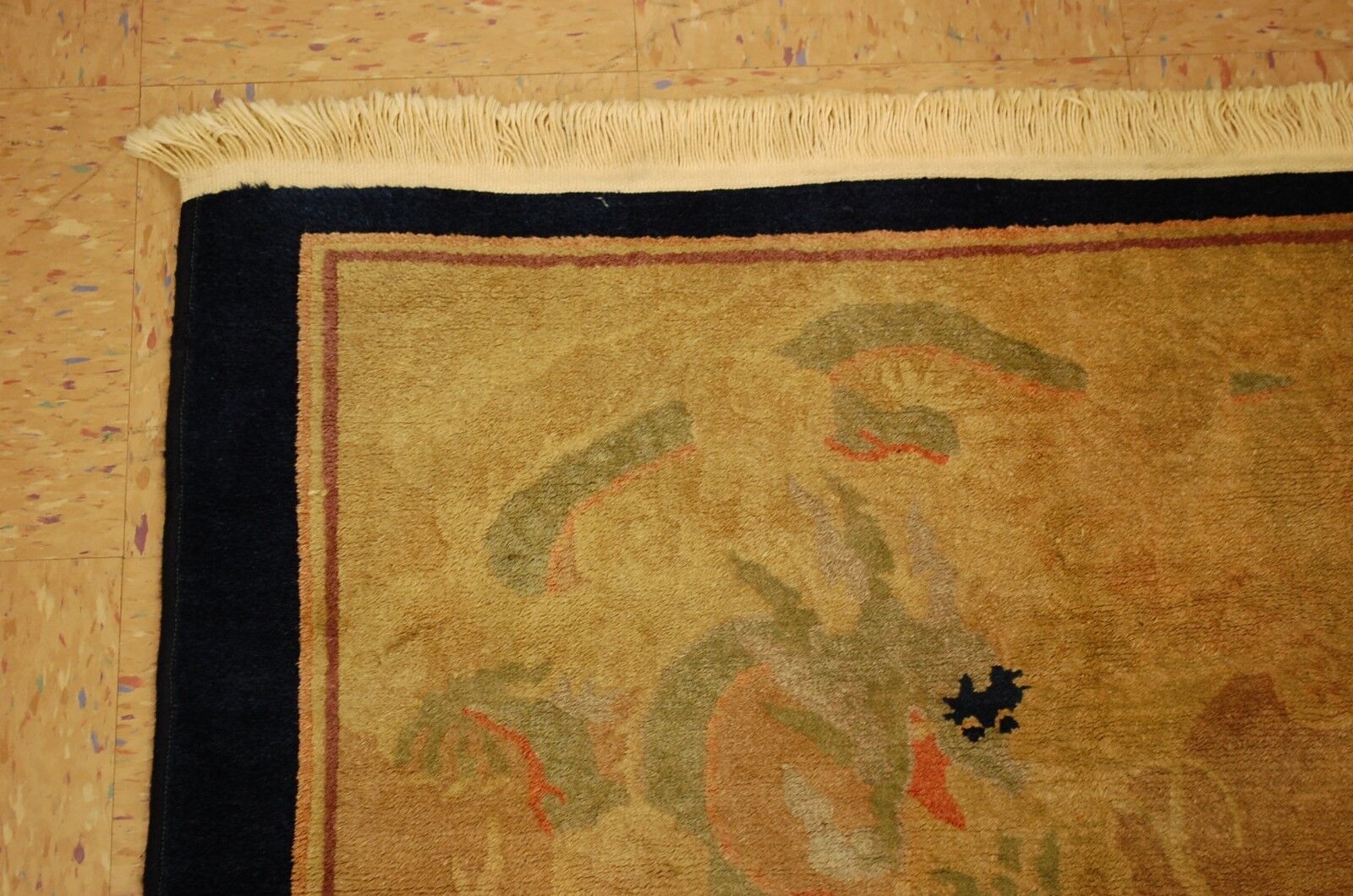 Antique Chinese Sea and Cloud Dragon Rug 3.5x4.7