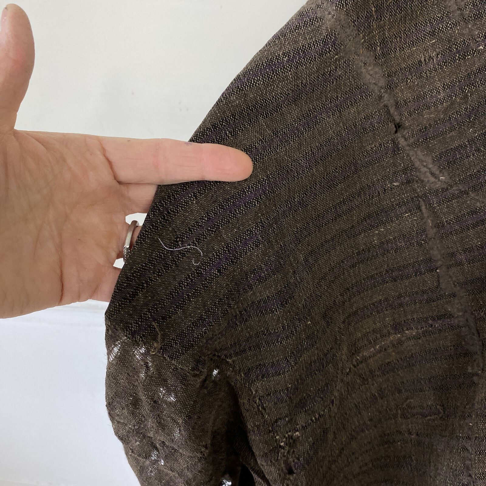 Authentic 17th Century Handwoven Wool Fabric