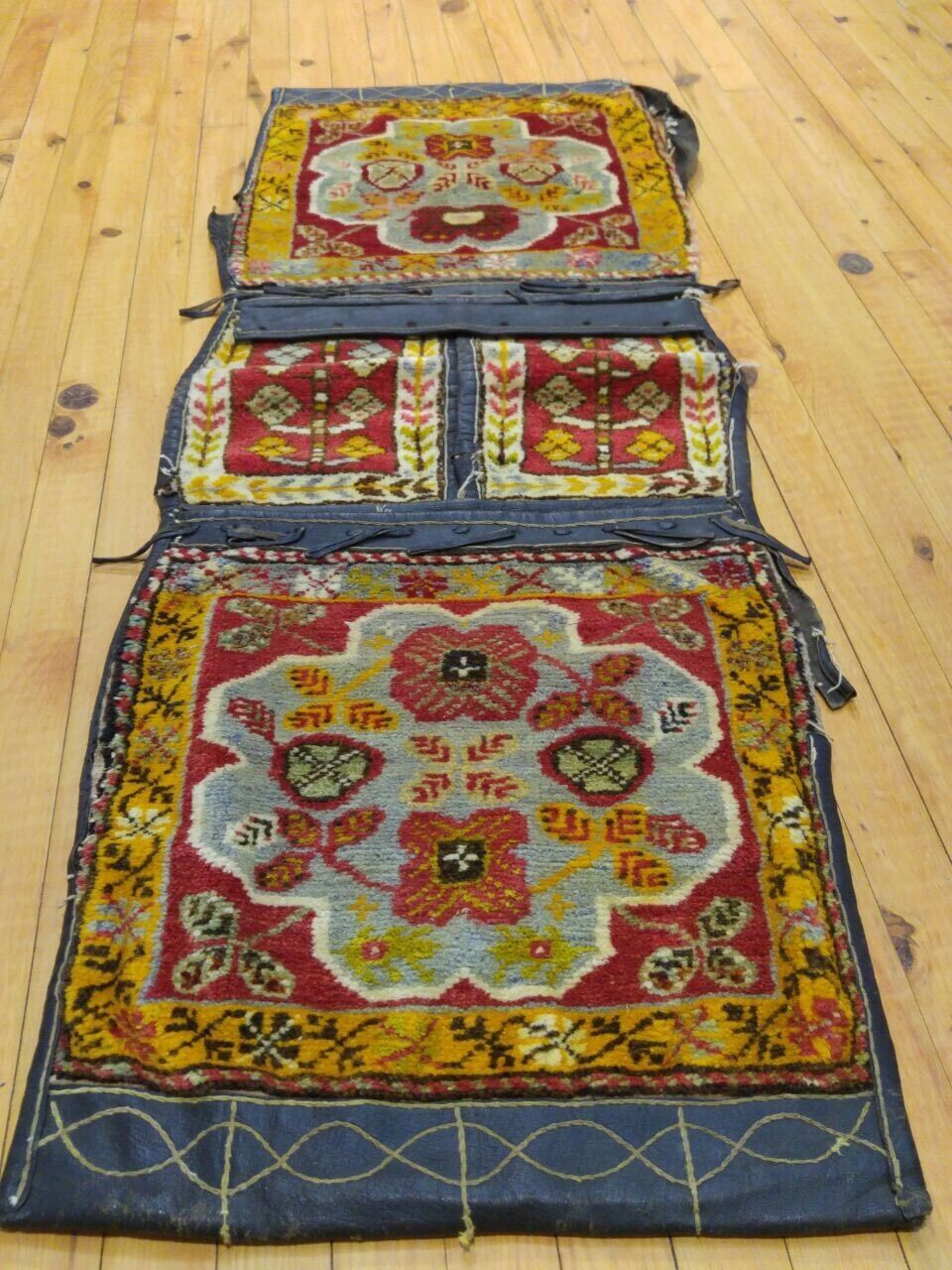 Antique Sivas Region Leather Donkey Bag with Vegy Dyes