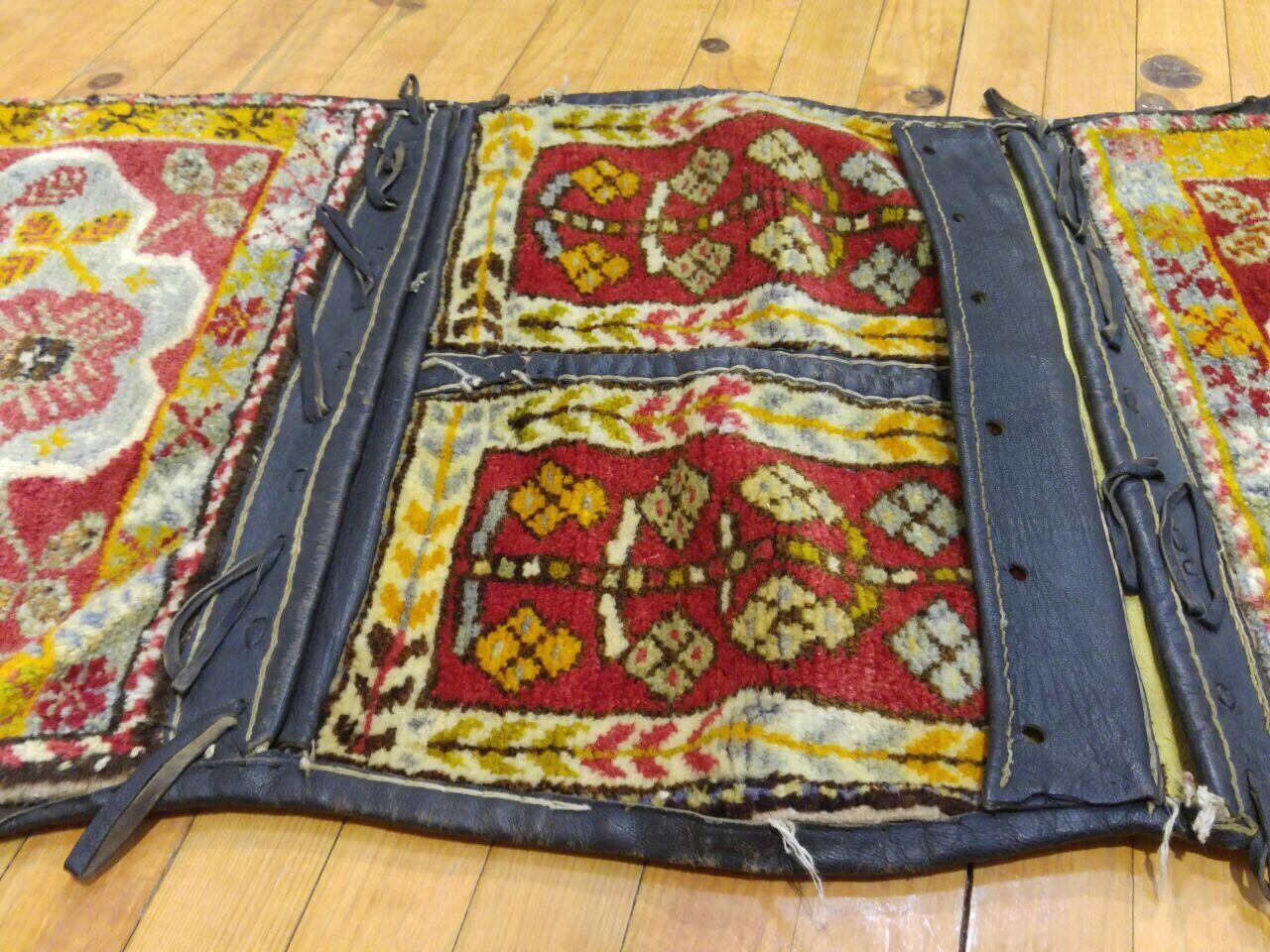 Antique Sivas Region Leather Donkey Bag with Vegy Dyes