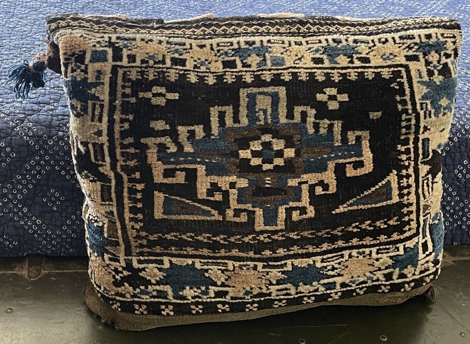 Early 1900s Afghan Persian Pillow Throw Rug