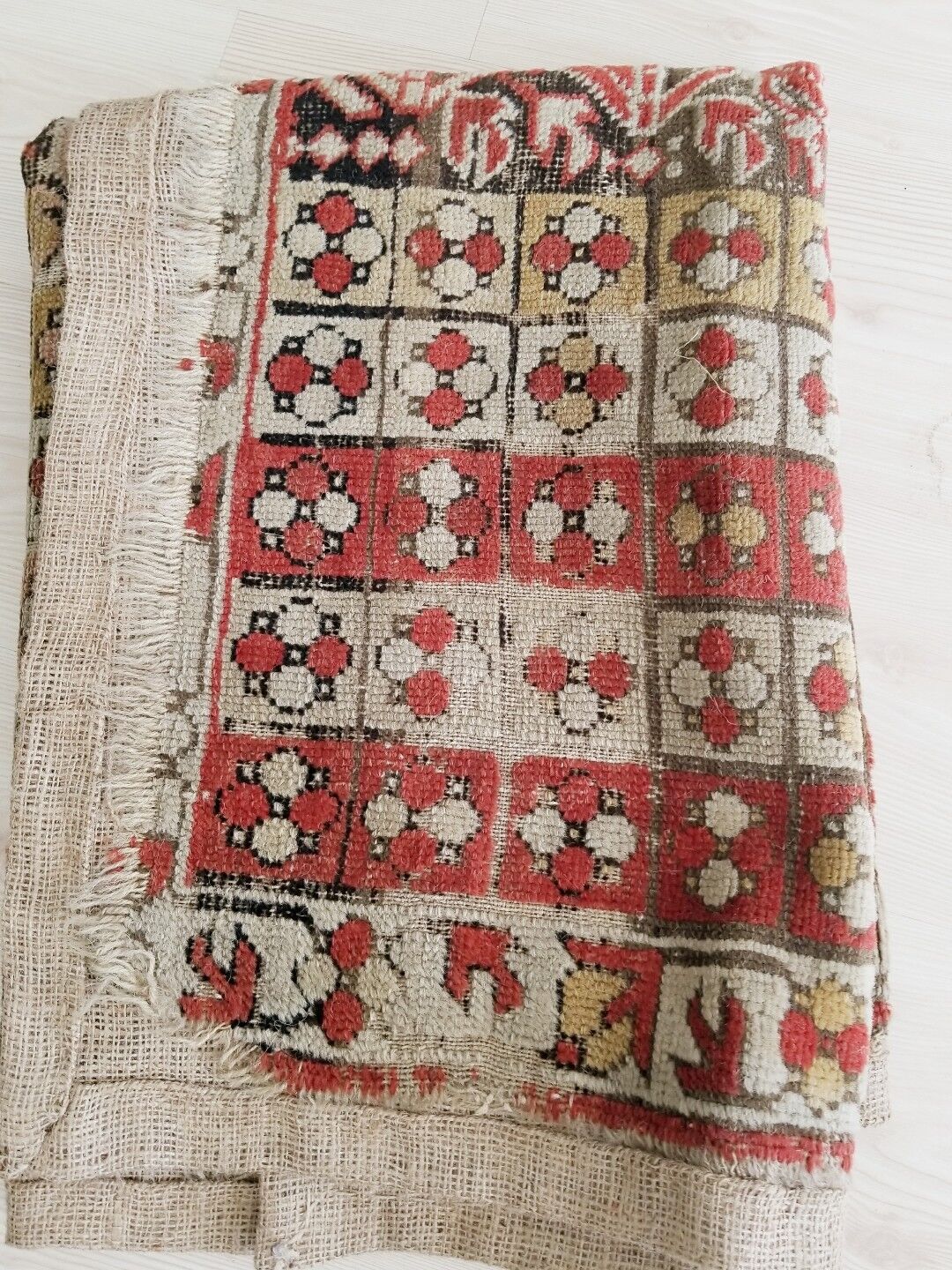 Antique Oushak Rug with Muted Dyes, Pre-1900s