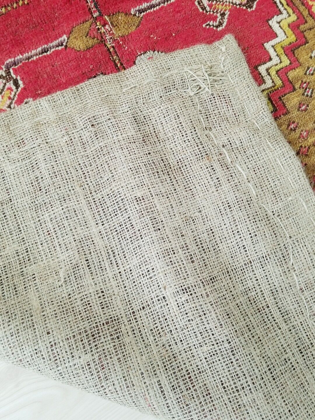 Pre-1900s Kirsehir Wool Pile Rug 3'7"x5'5