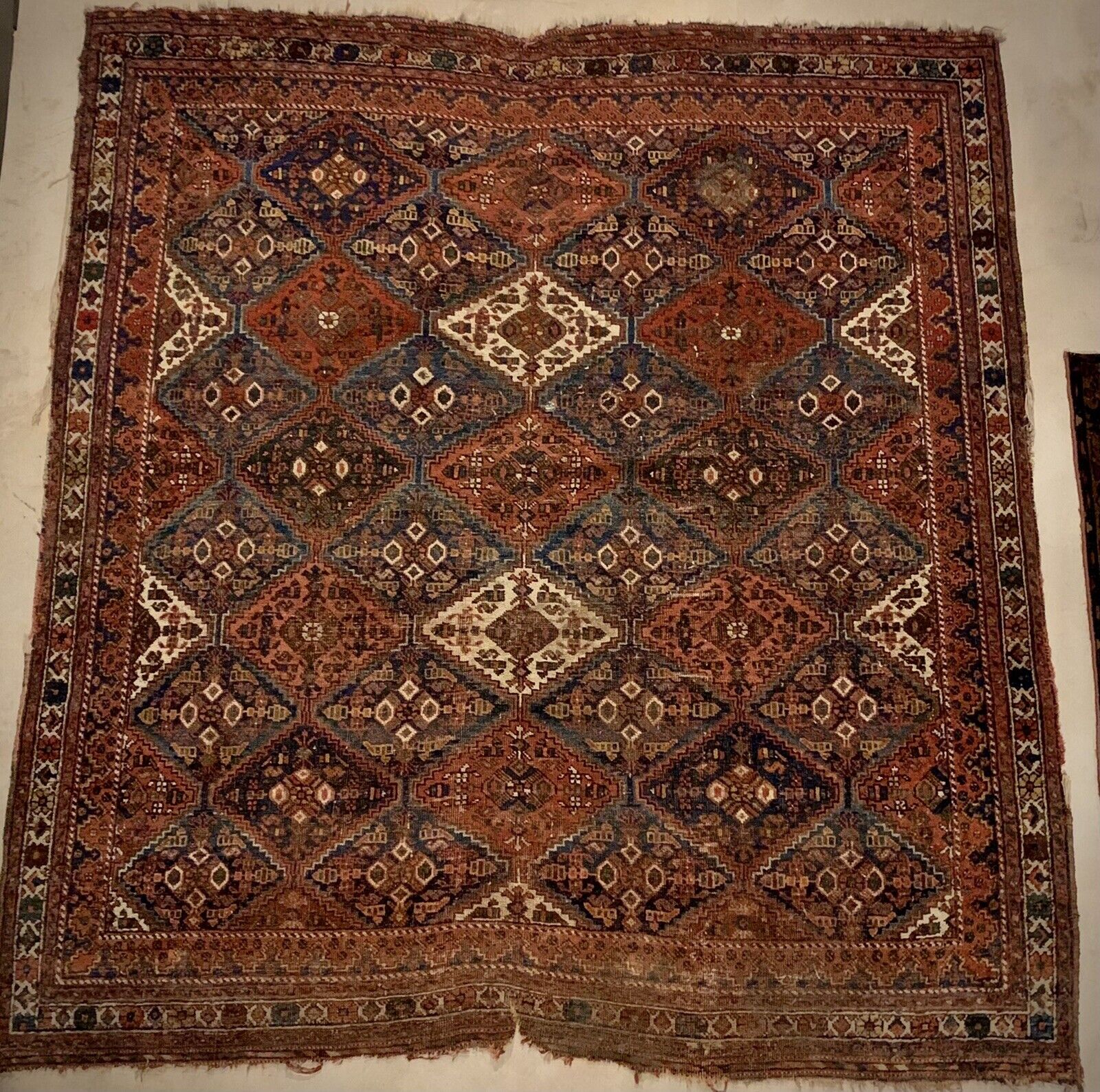 Early 1900's Antique Kazak Caucasian Rug 58x51
