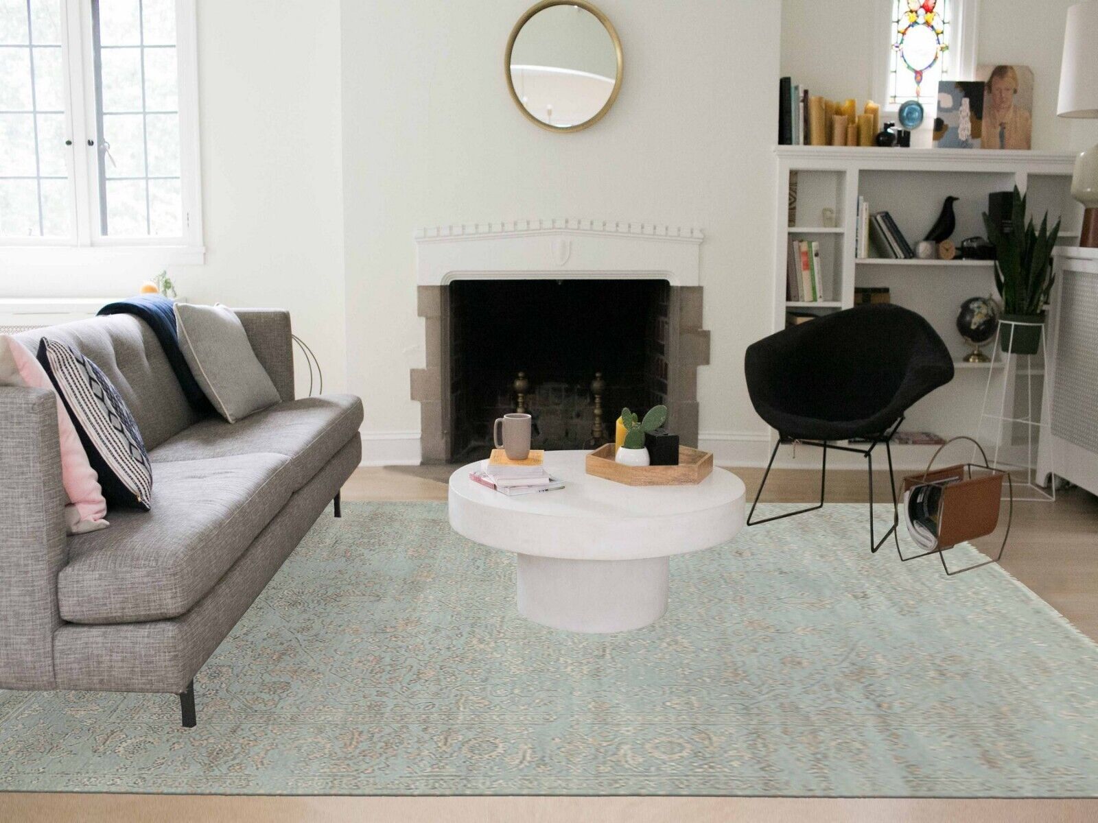 Antique Heriz Collection Ash Gray 9x12ft Rug