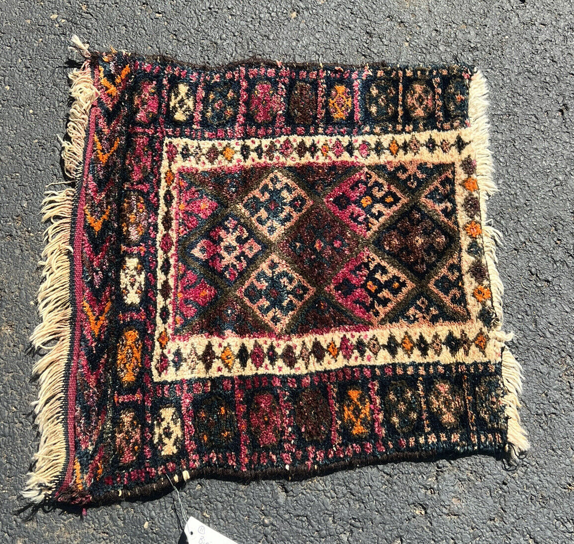 Vintage Turkish Oushak Rug Door Mat, 1900s