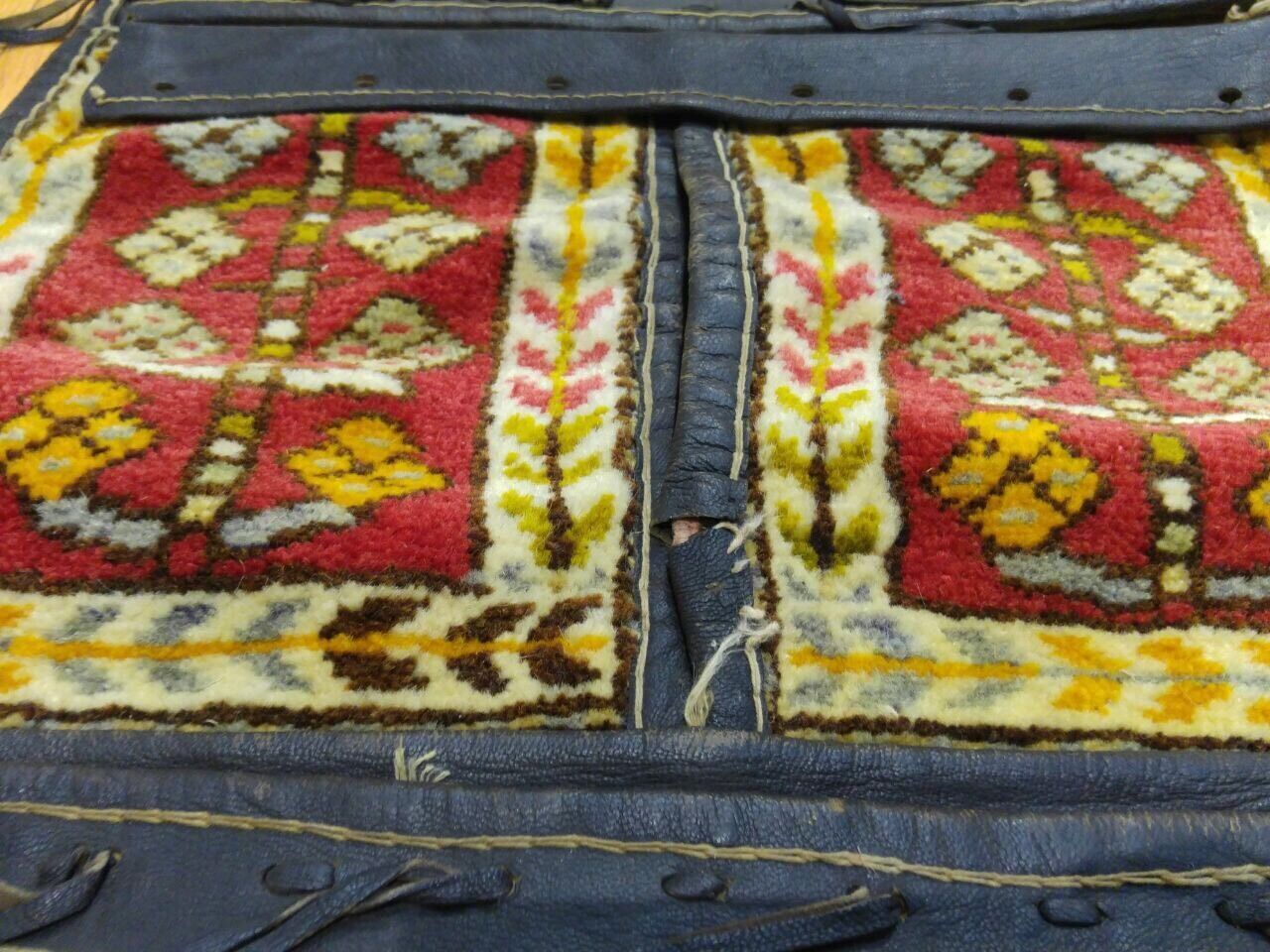 Antique Sivas Region Leather Donkey Bag with Vegy Dyes