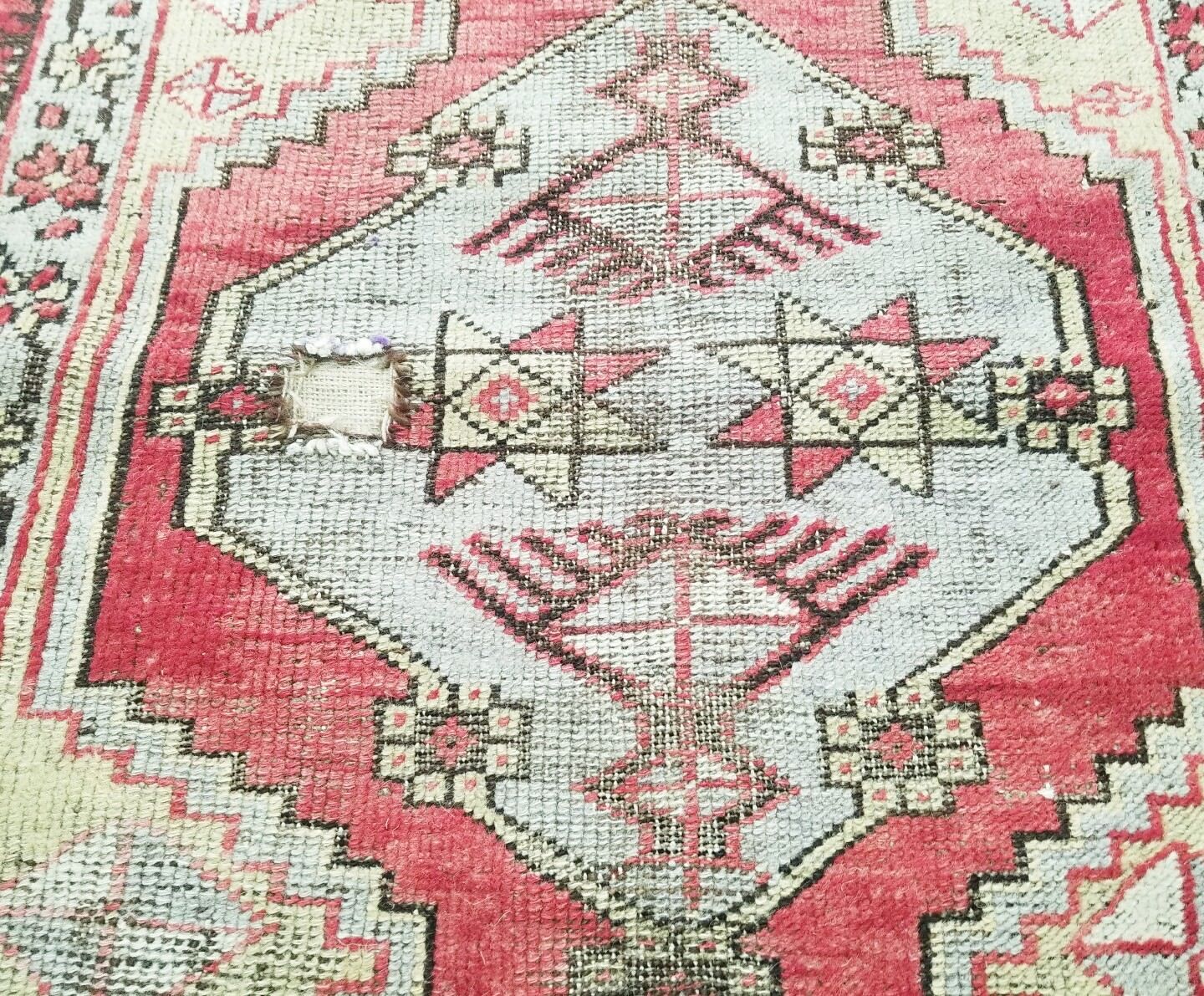 Vintage Tribal Wool Pile Rug, 3'5"×5'4