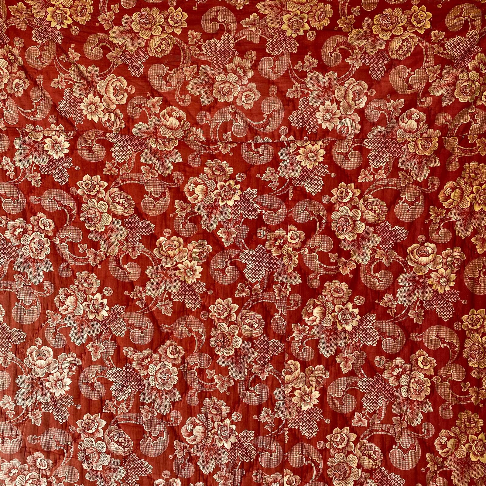18th Century French Country Quilted Textile Fragment
