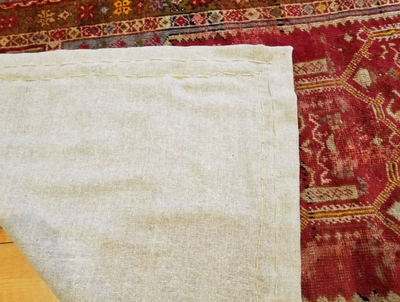 Antique Natural Dye Wool Prayer Rug, Kirsehir