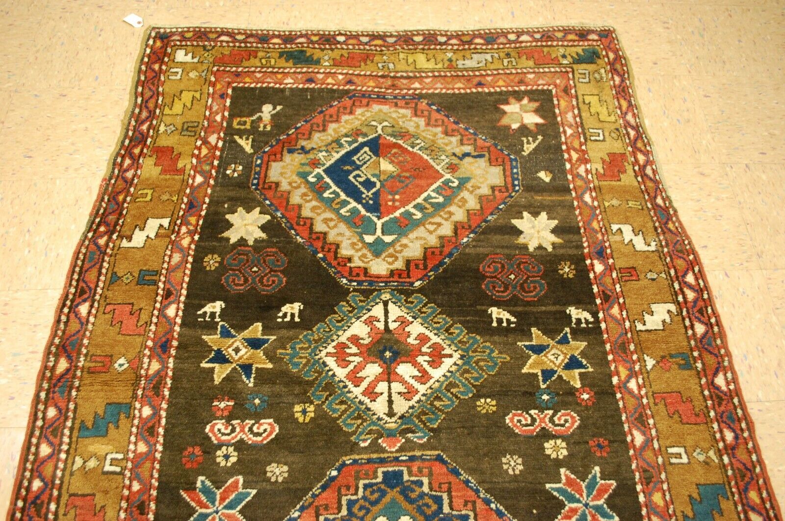 Antique Caucasian Shirvan Rug, 4'8" x 6'7