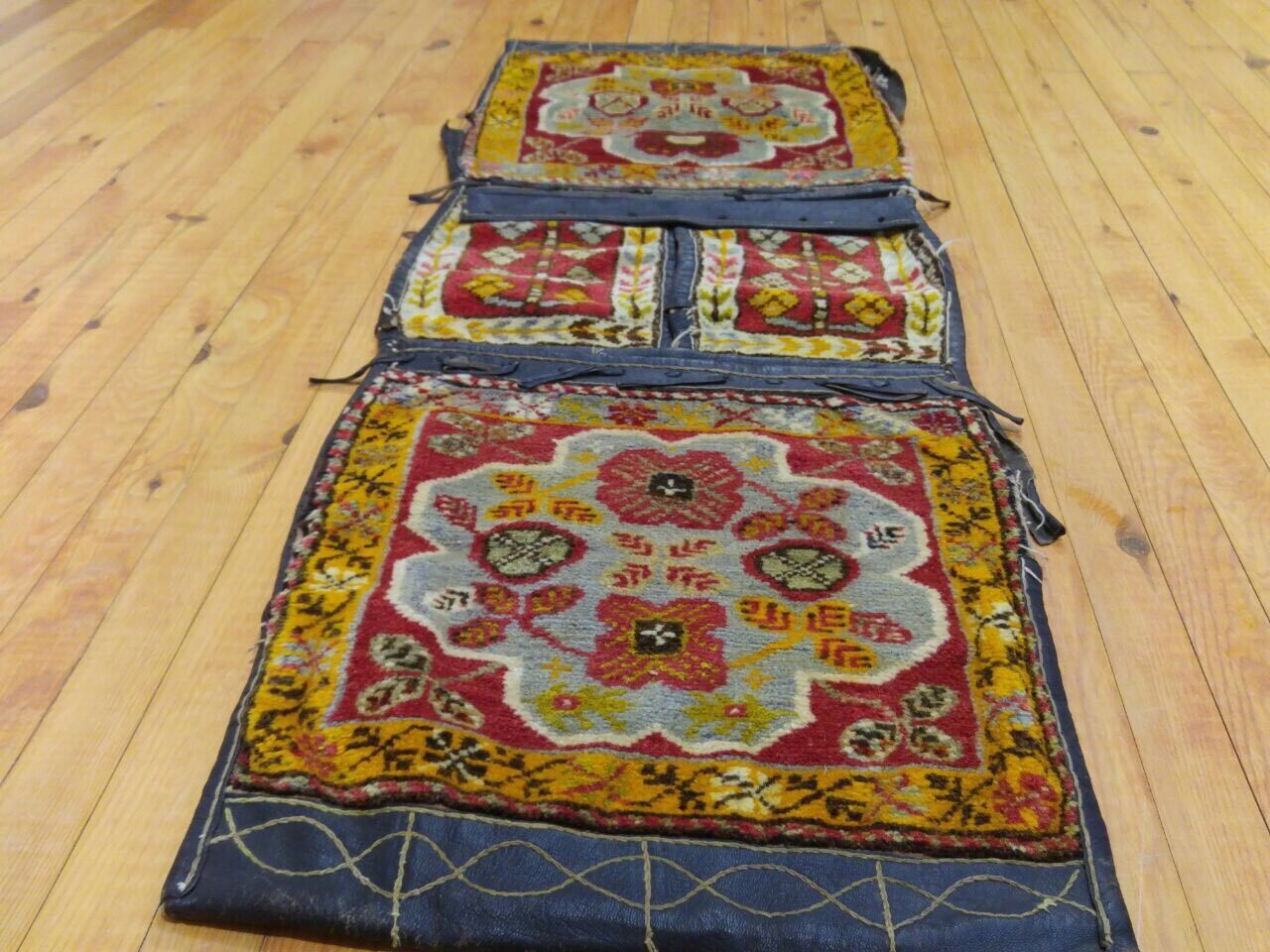 Antique Sivas Region Leather Donkey Bag with Vegy Dyes