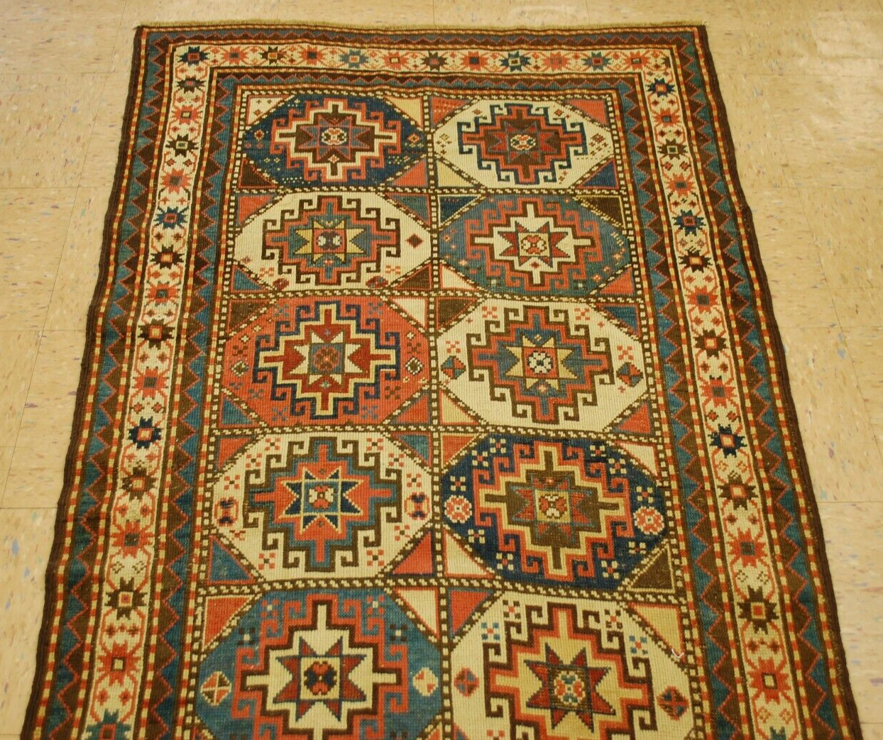 Antique Caucasian Shirvan Kazak Rug 3'5" x 8