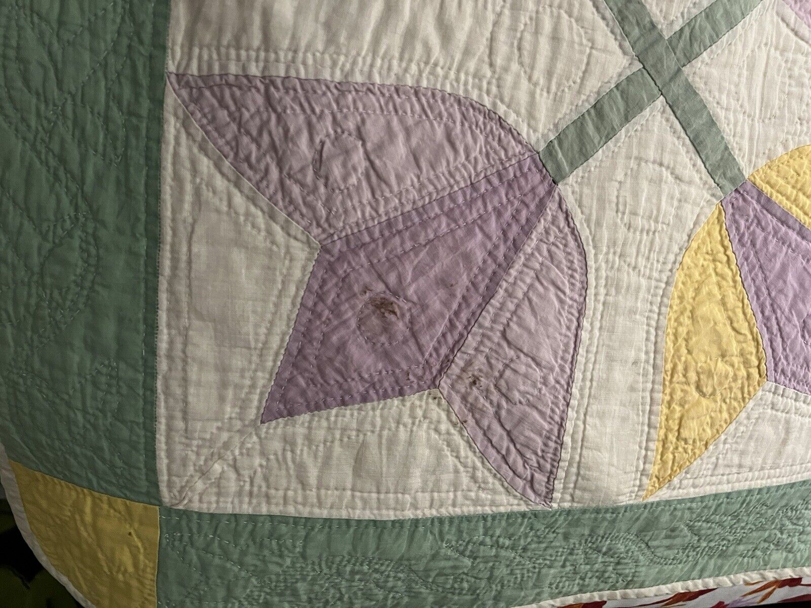 Victorian Applique Quilt with Tulip Design