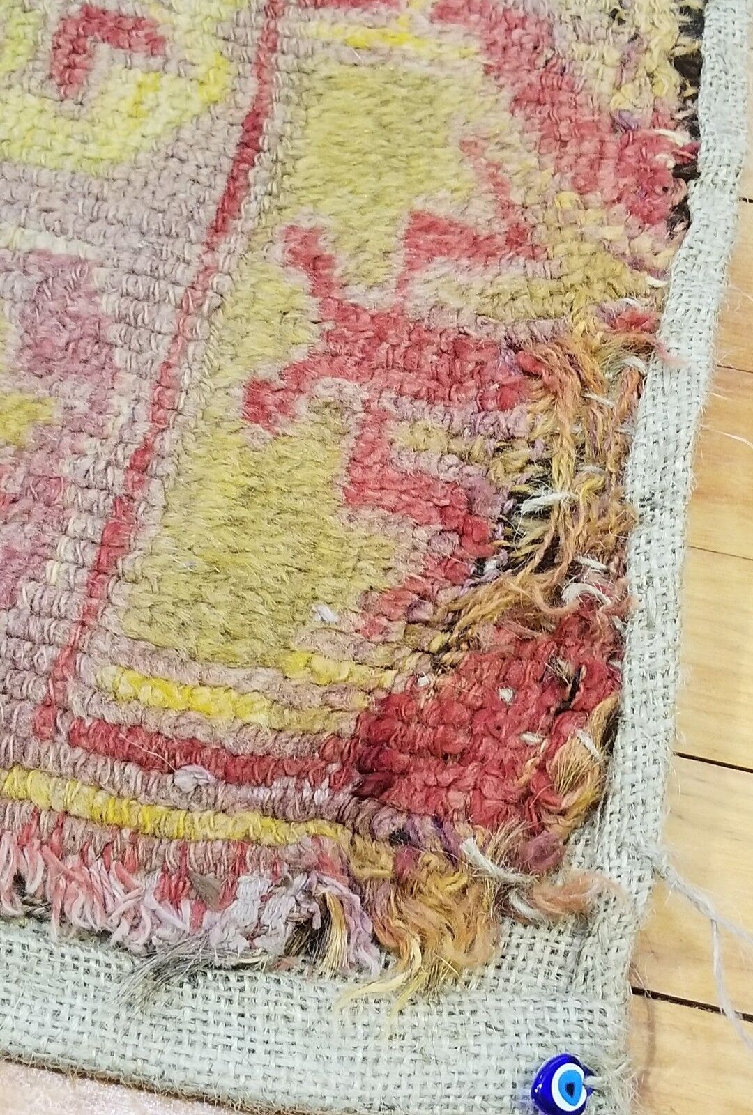 Antique Pre-1900s Wool Pile Prayer Rug 3'x3'6
