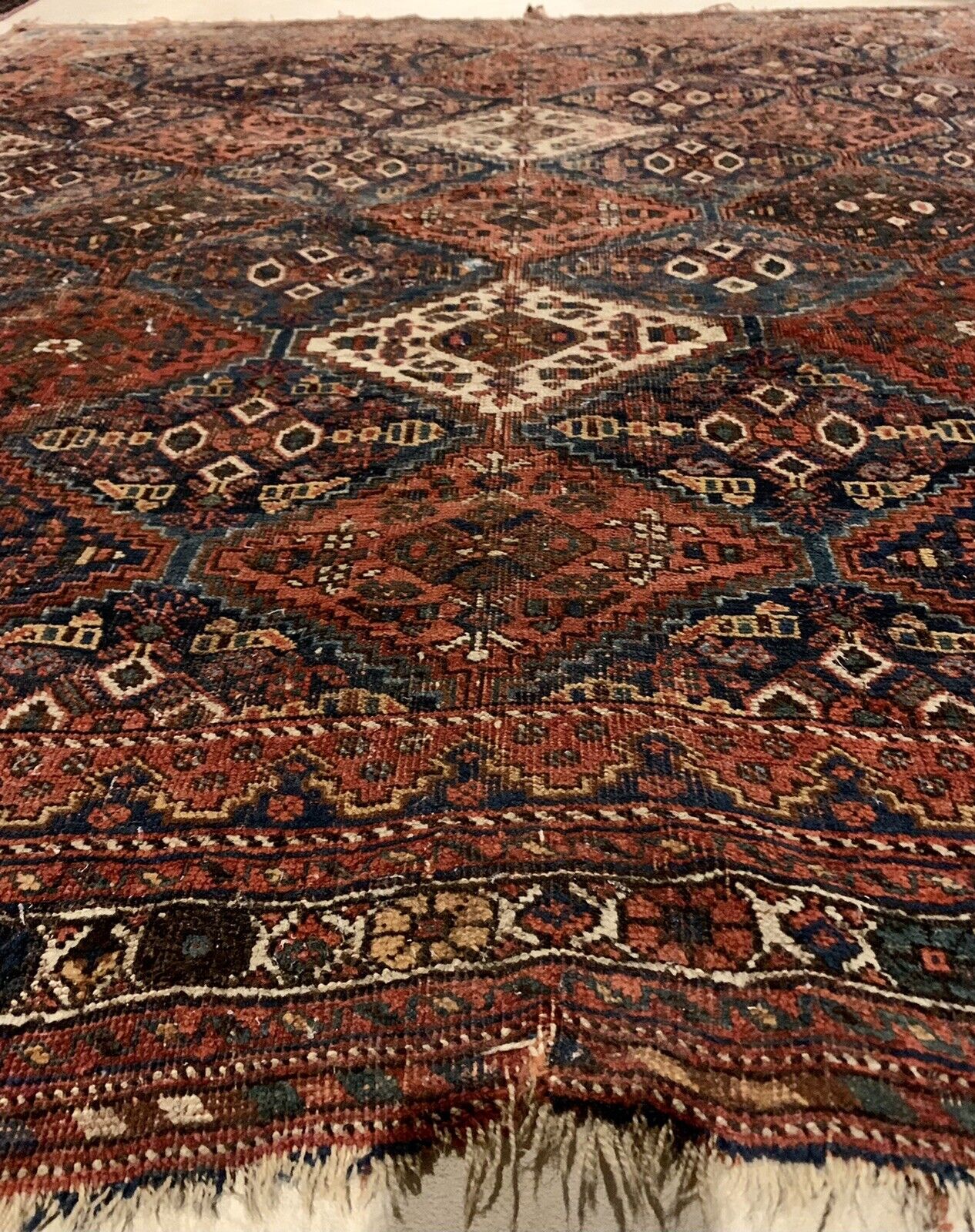 Early 1900's Antique Kazak Caucasian Rug 58x51
