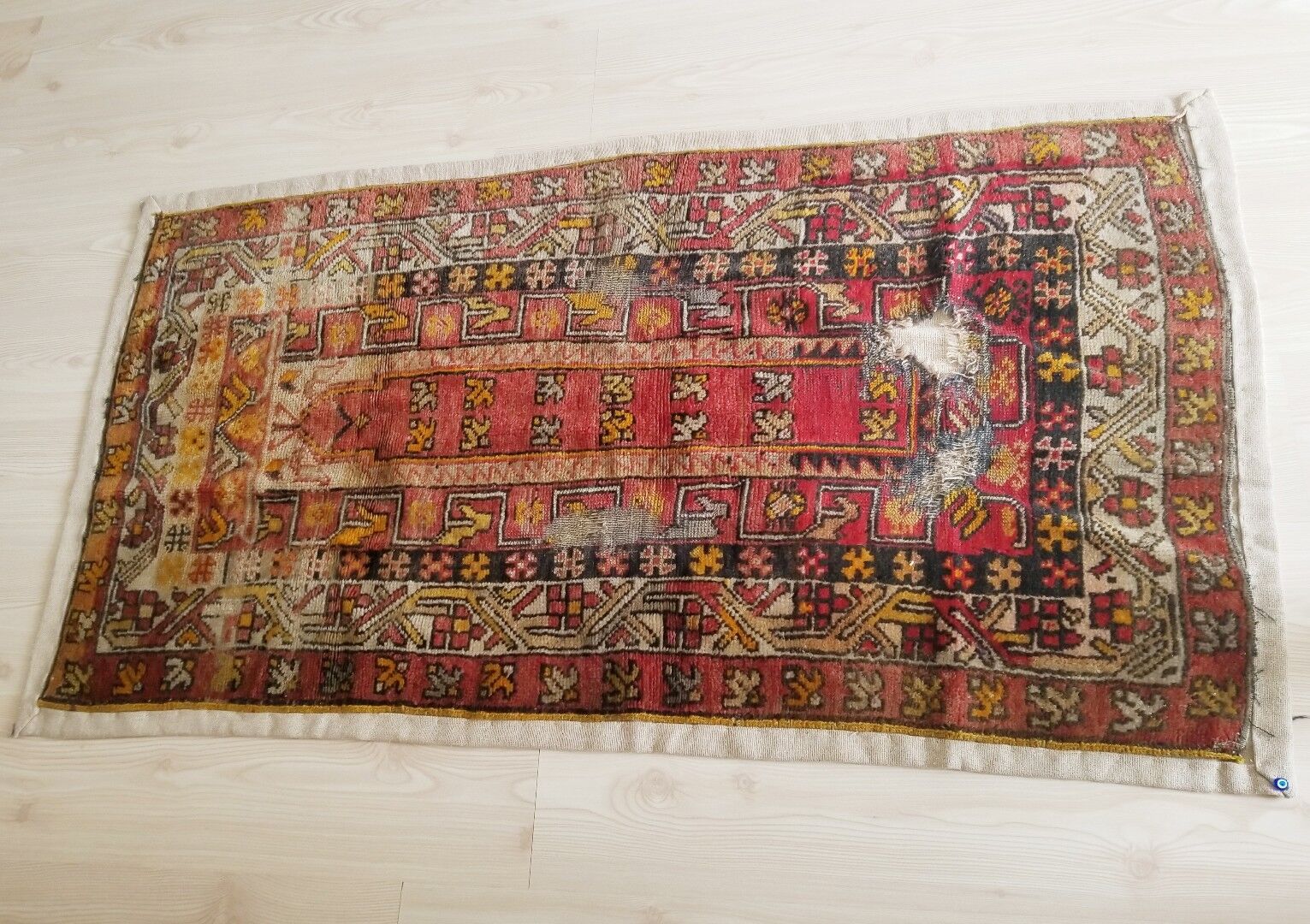 Antique Sivas Prayer Pile Rug, Pre-1900s, Turkey