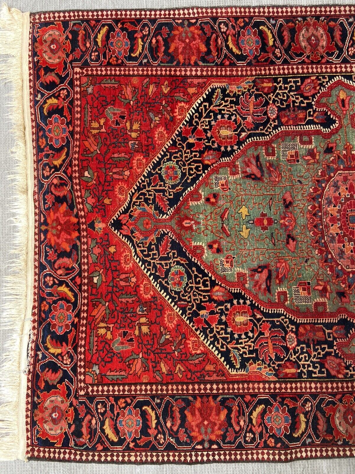 Antique Handmade Persian Wool Rug, 5.3x3.7FT