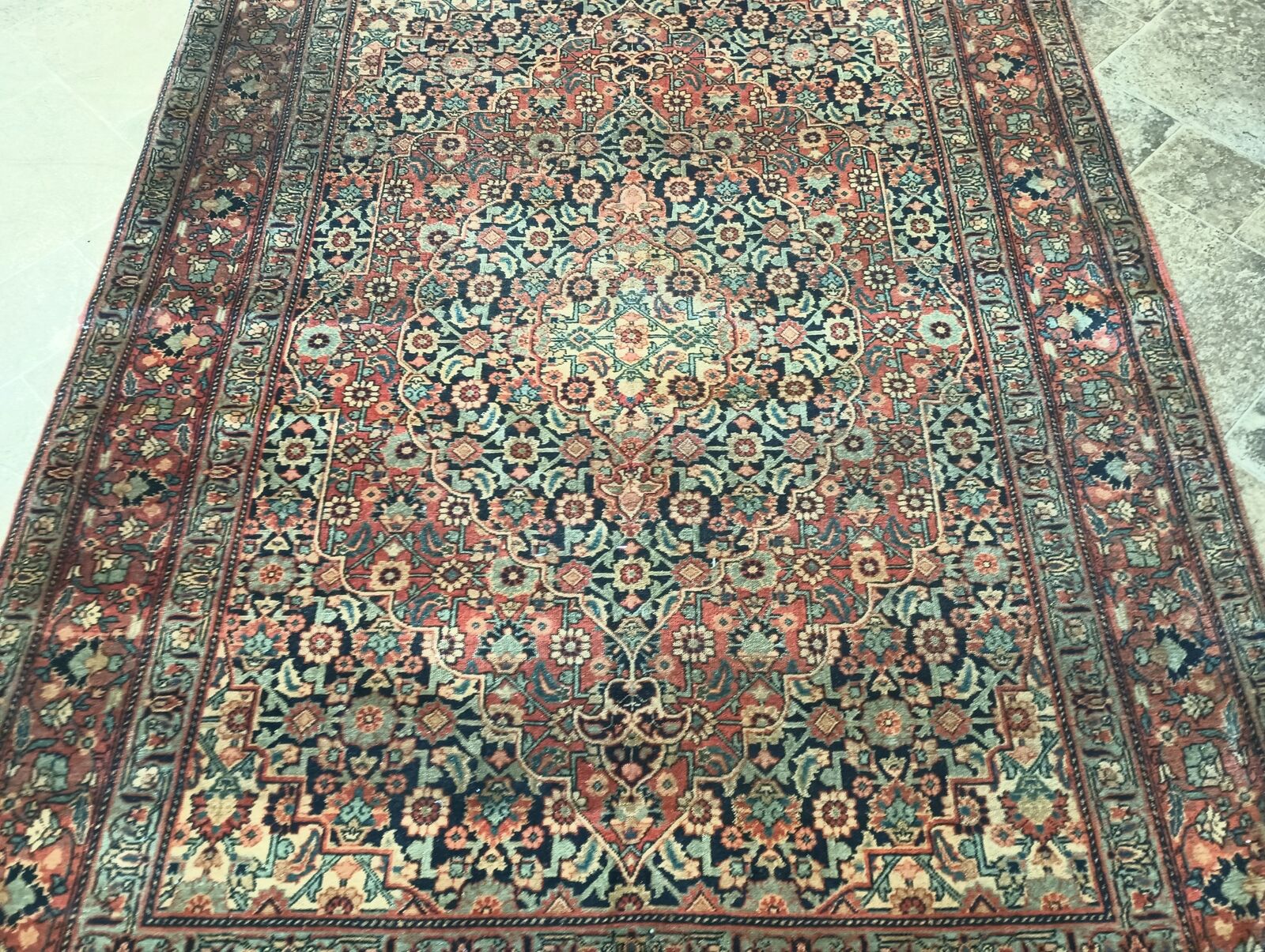 Authentic 1900s Persian Lavaar Rug 4' x 6