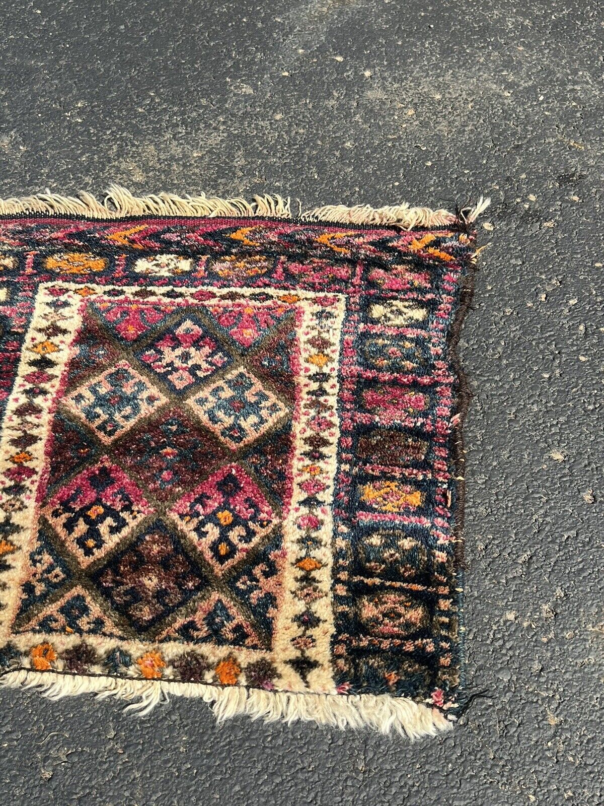 Vintage Turkish Oushak Rug Door Mat, 1900s