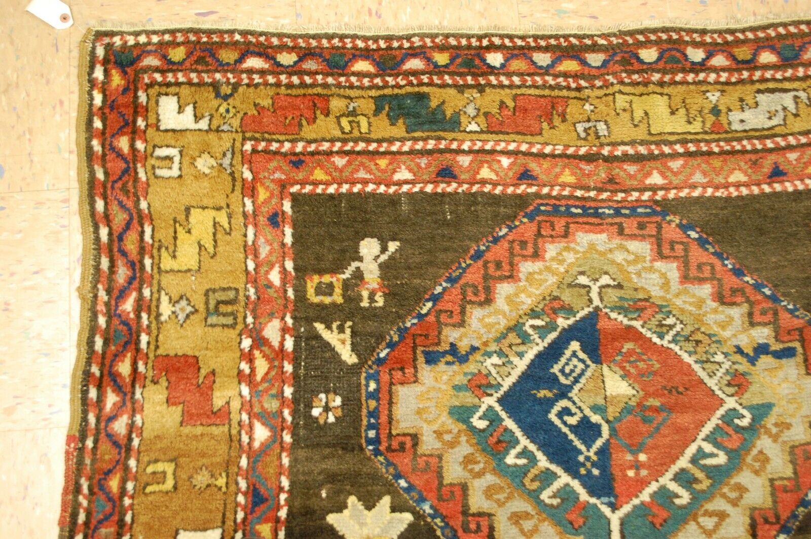 Antique Caucasian Shirvan Rug, 4'8" x 6'7