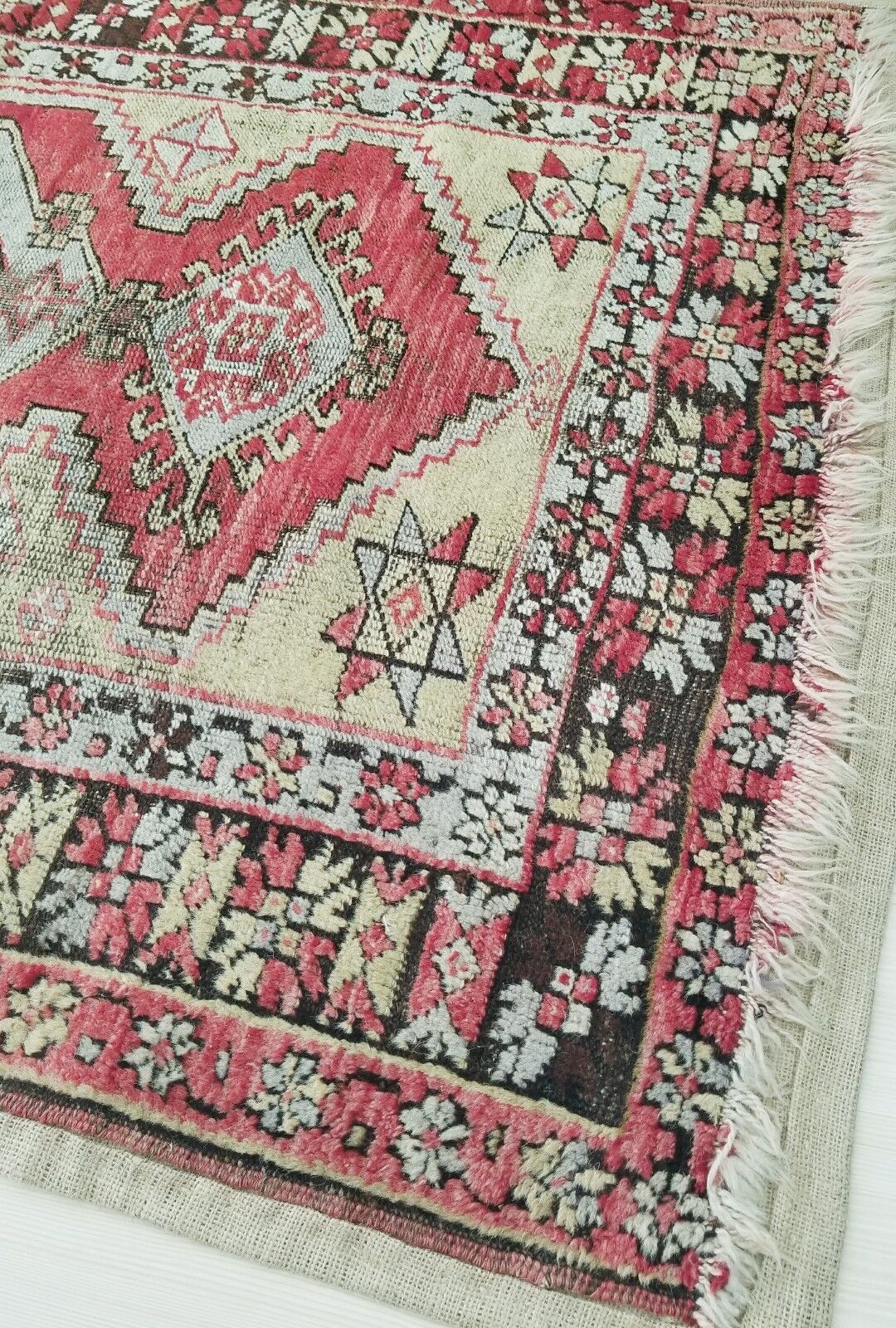 Vintage Tribal Wool Pile Rug, 3'5"×5'4