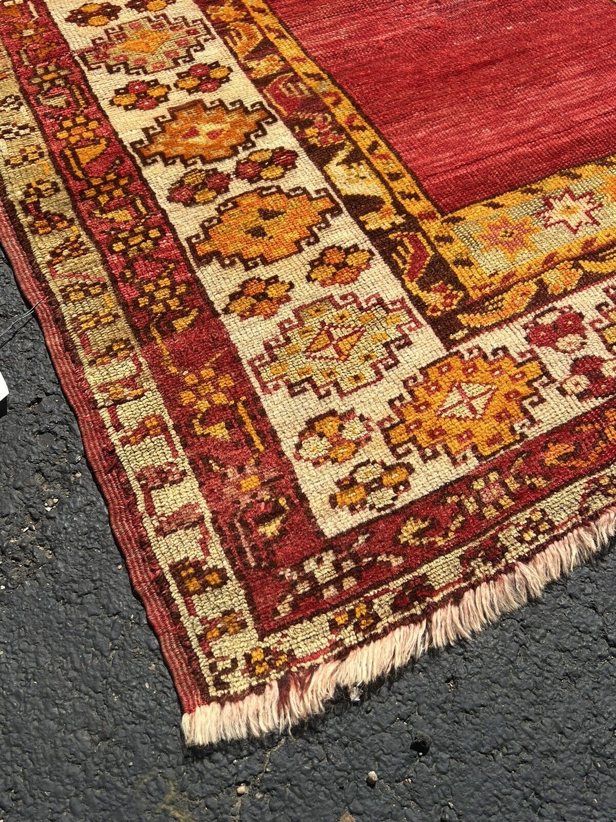 1900s Antique Turkish Konya Village Prayer Rug 60"x42