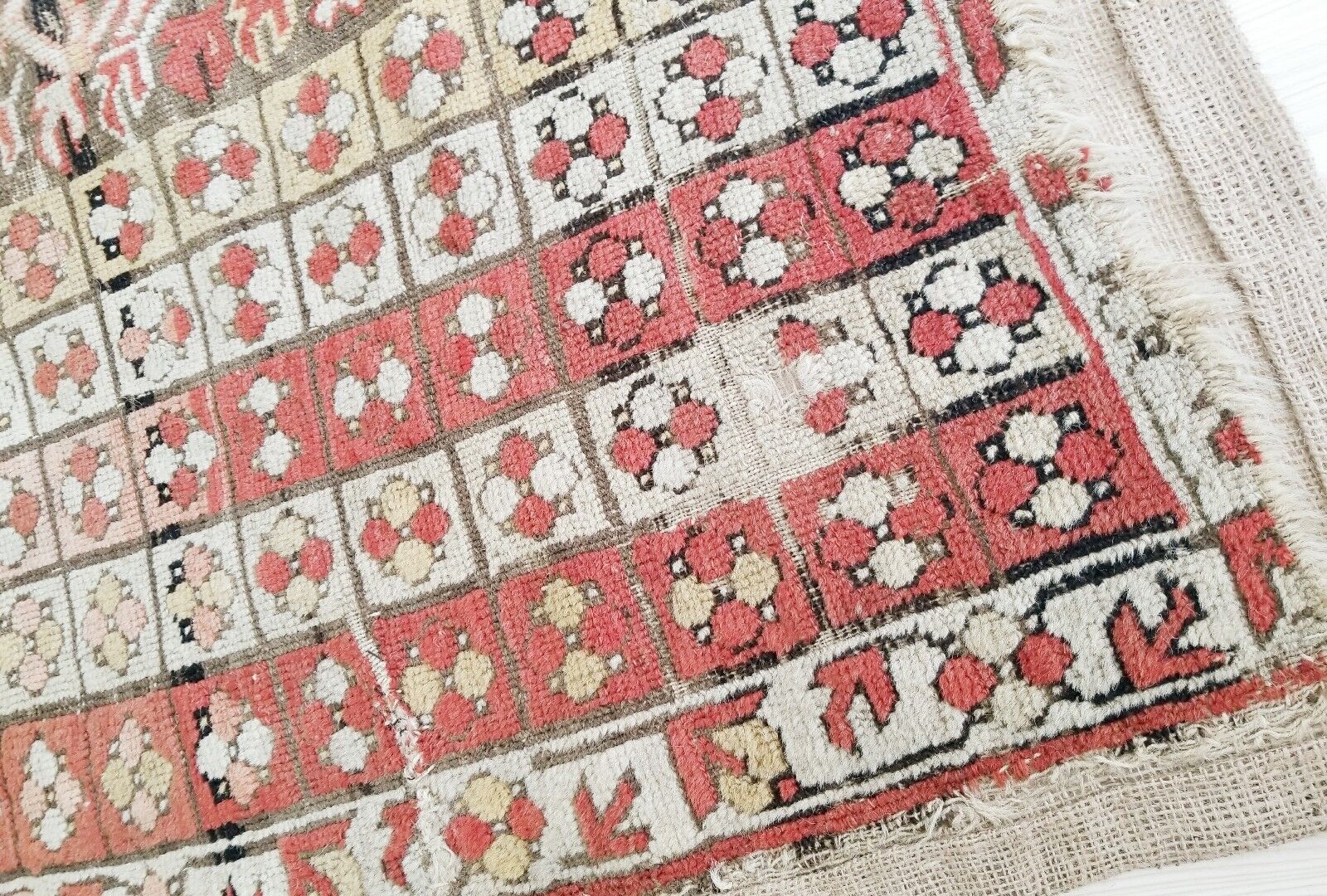 Antique Oushak Rug with Muted Dyes, Pre-1900s
