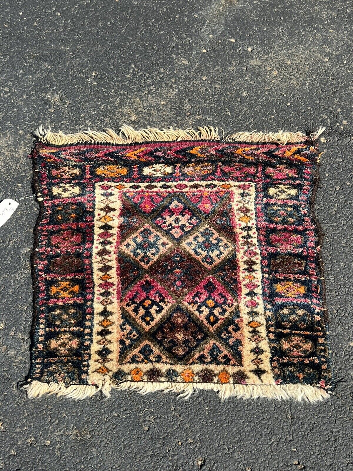 Vintage Turkish Oushak Rug Door Mat, 1900s