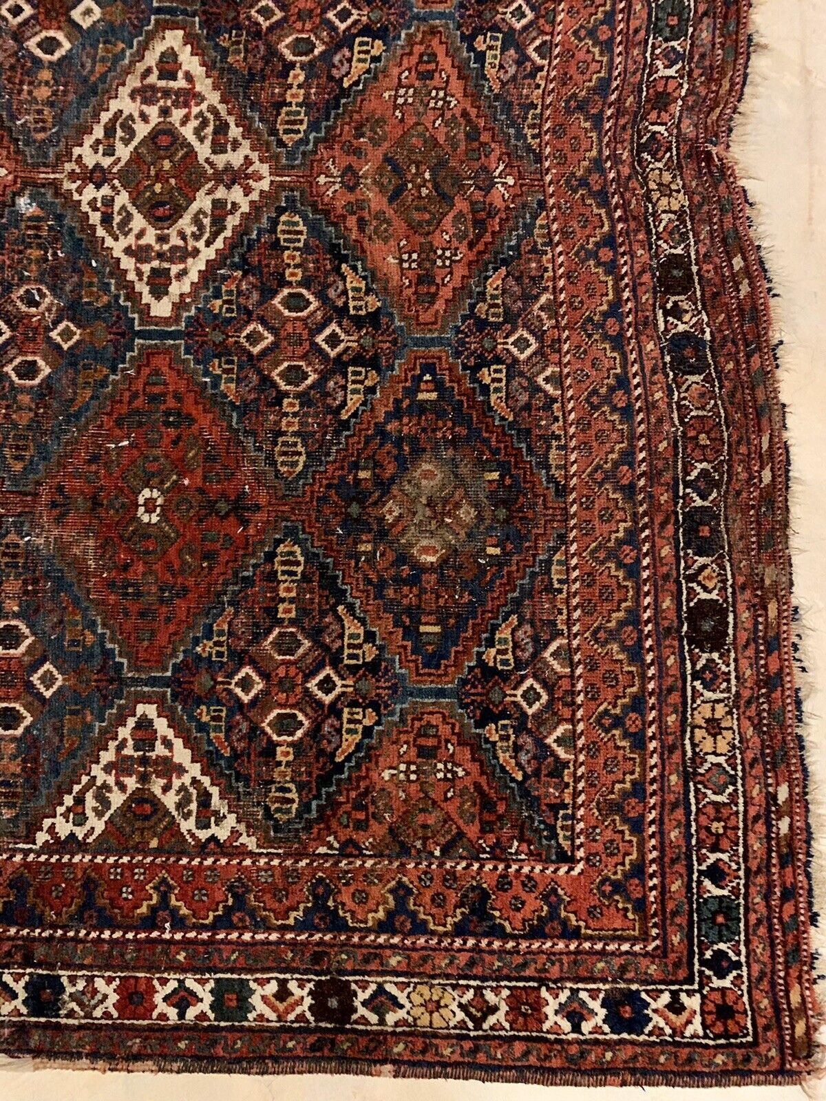 Early 1900's Antique Kazak Caucasian Rug 58x51