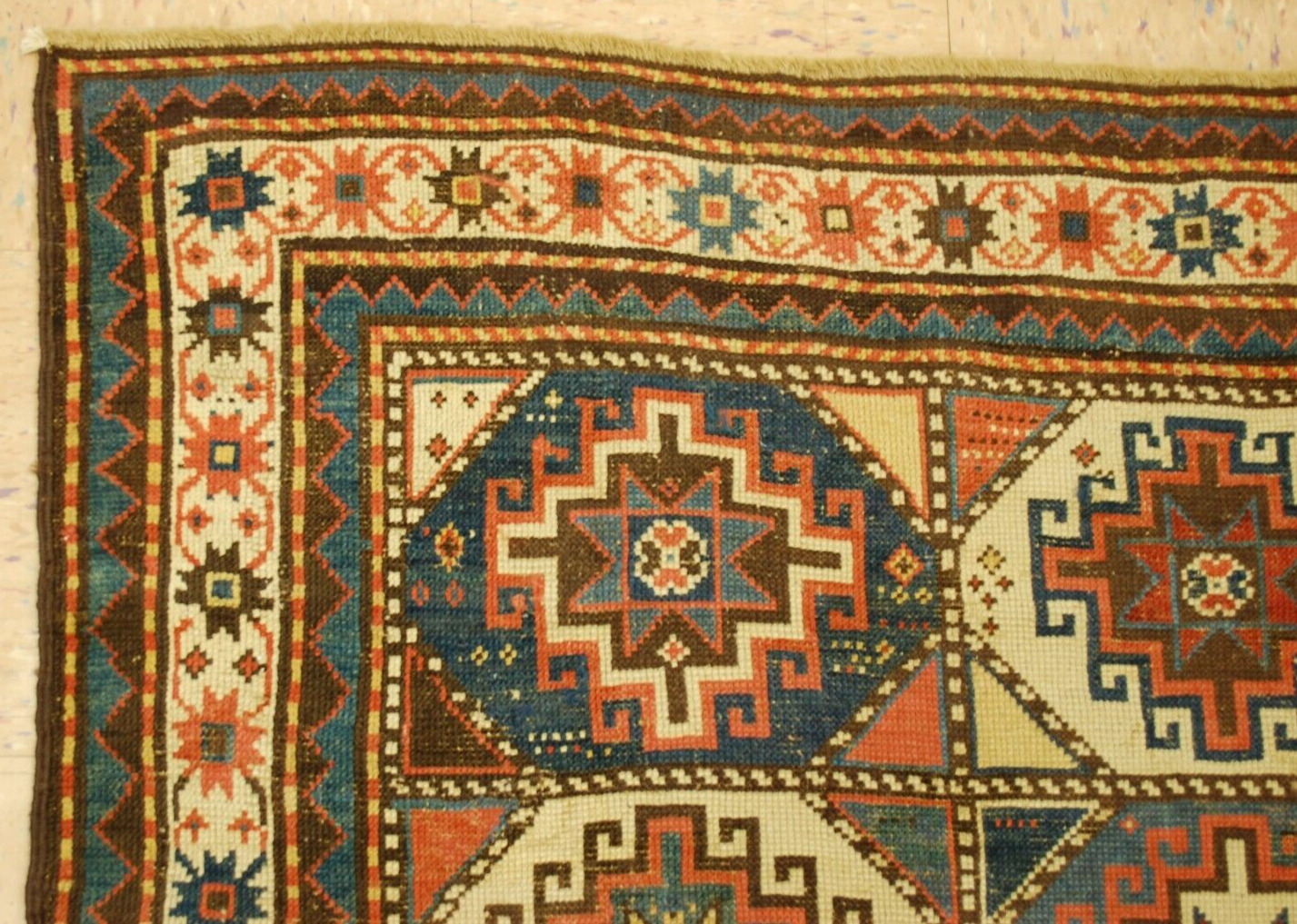 Antique Caucasian Shirvan Kazak Rug 3'5" x 8
