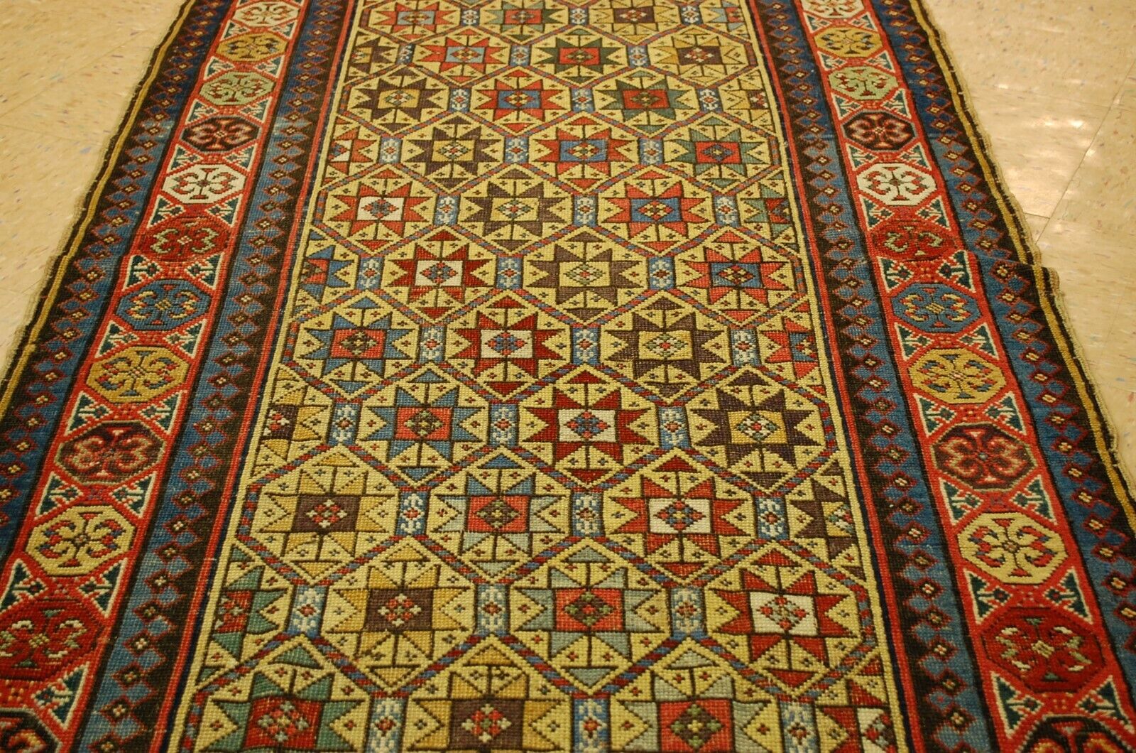 Rare Pre-1900 Caucasian Shirvan Runner Rug
