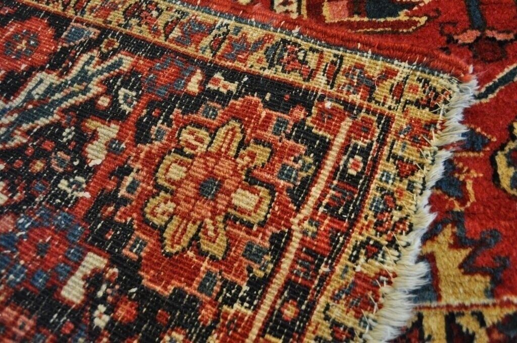 Authentic Kurdish Heriz Vintage Oriental Rug 9'x13