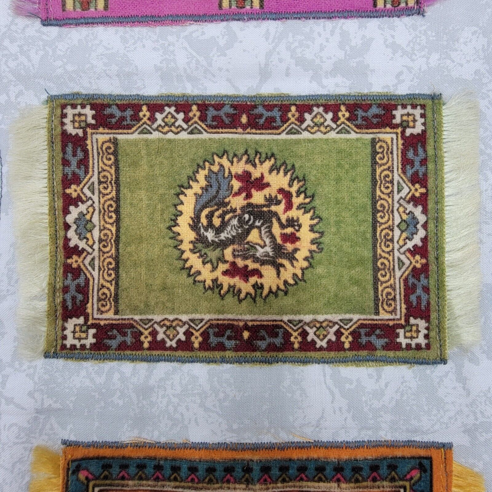 Early 1900s Quilted Tobacco Felt Wall Hanging