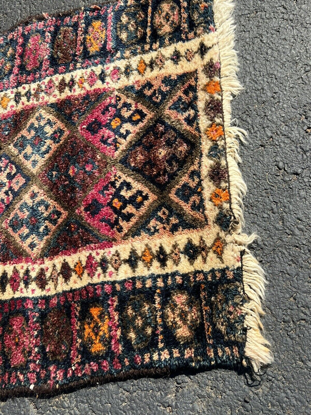 Vintage Turkish Oushak Rug Door Mat, 1900s