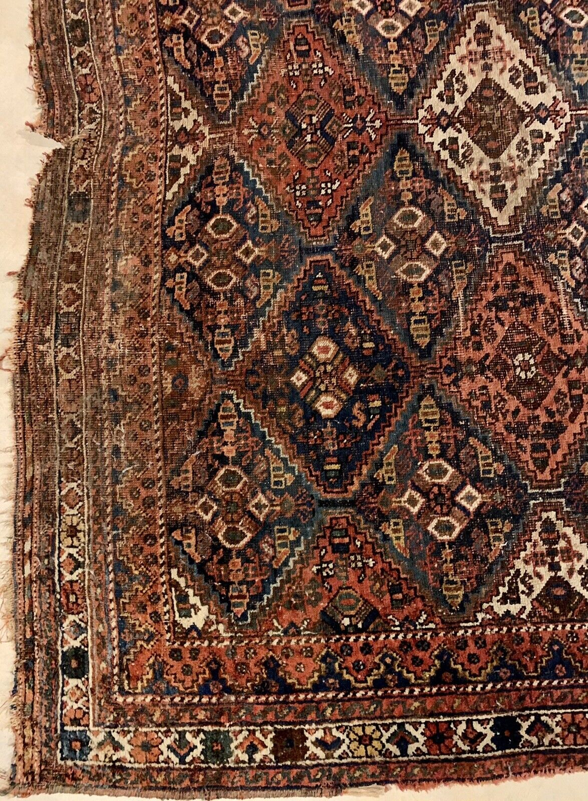Early 1900's Antique Kazak Caucasian Rug 58x51