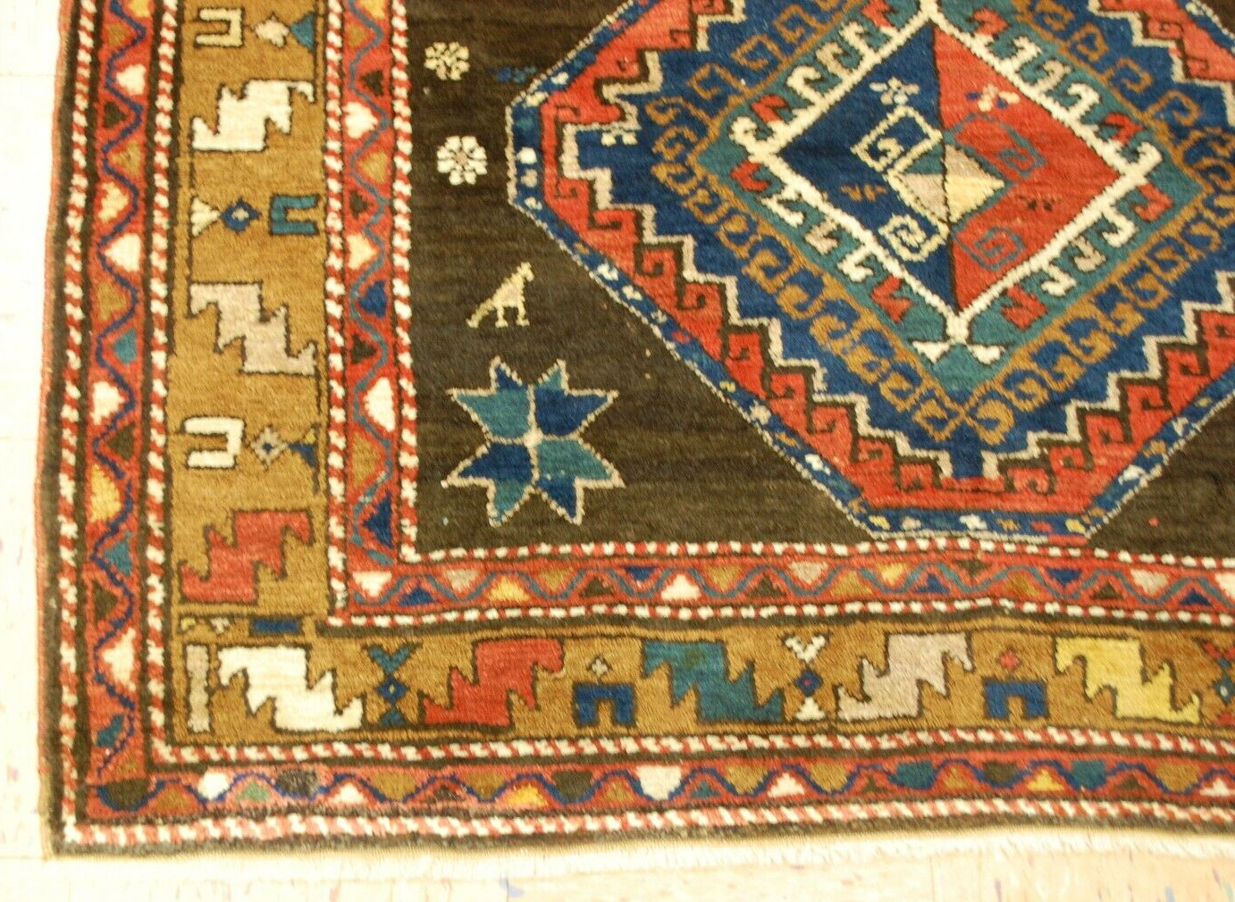 Antique Caucasian Shirvan Rug, 4'8" x 6'7