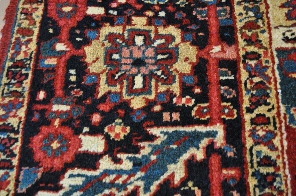 Authentic Kurdish Heriz Vintage Oriental Rug 9'x13