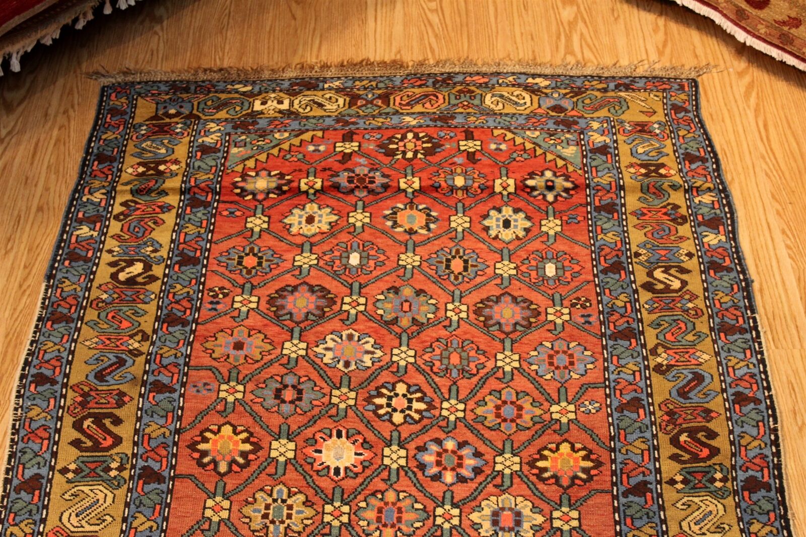 Vintage Early 1900s Karabakh Wool Rug 5' x 8