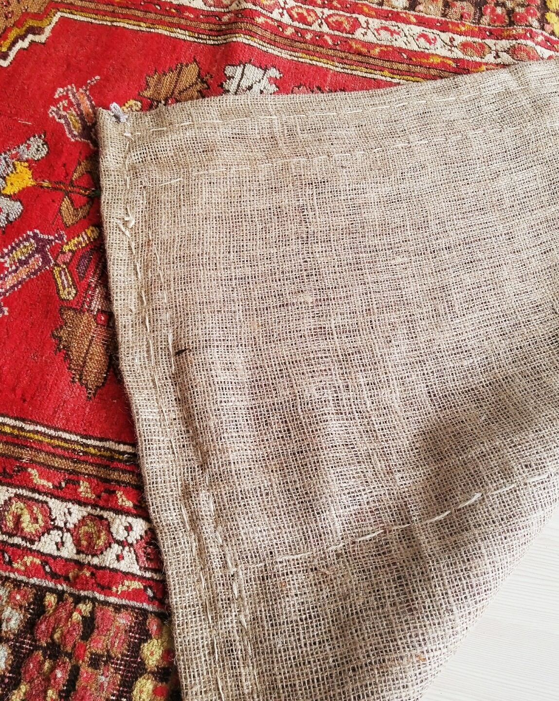Vintage Pre-1900 Kirsehir Wool Pile Rug 3'7"×5'5